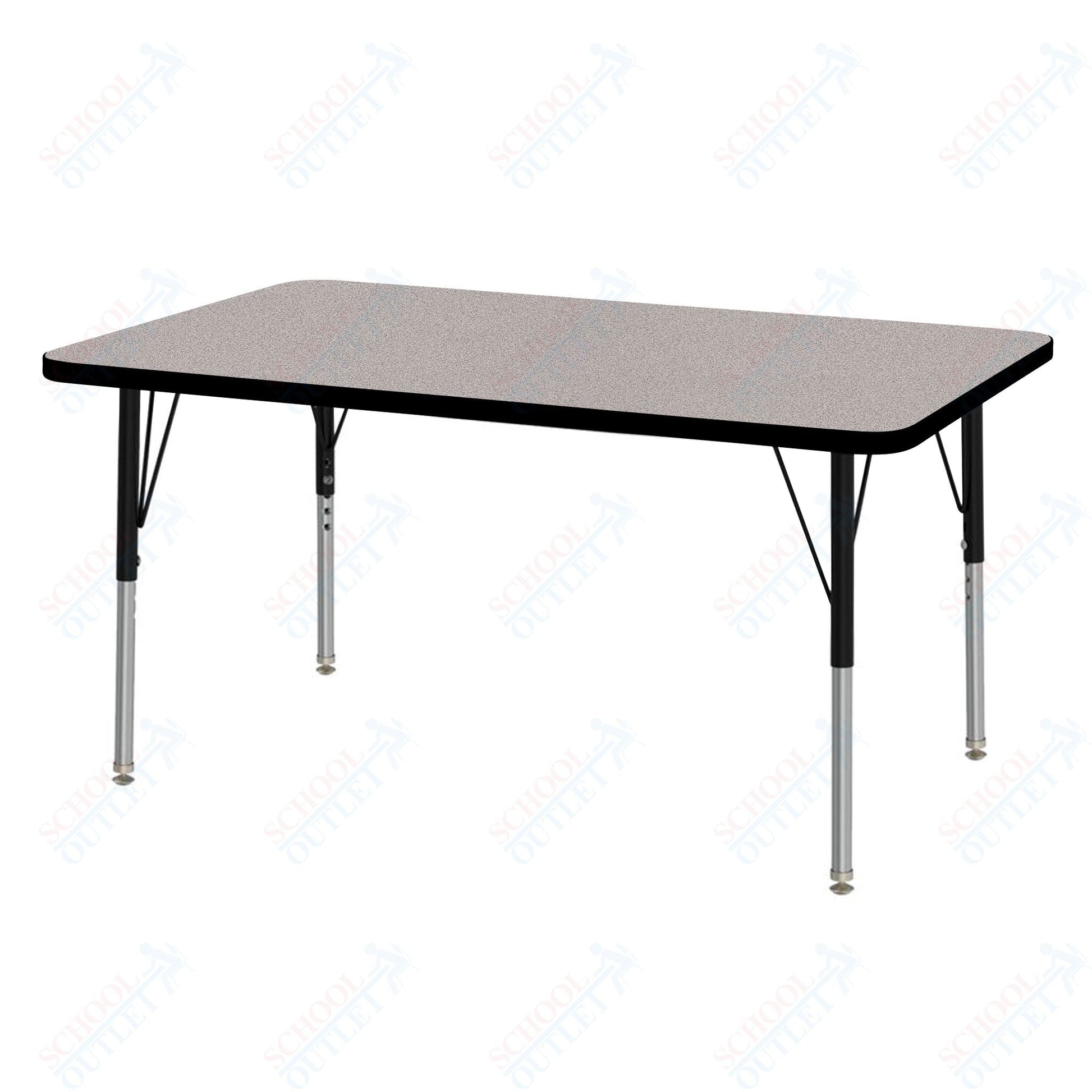 Marco MG2200 Series Rectangle Preschool Table 30" x 48" Adjustable Height 16" - 24" (MG2236 - MA) - SchoolOutlet