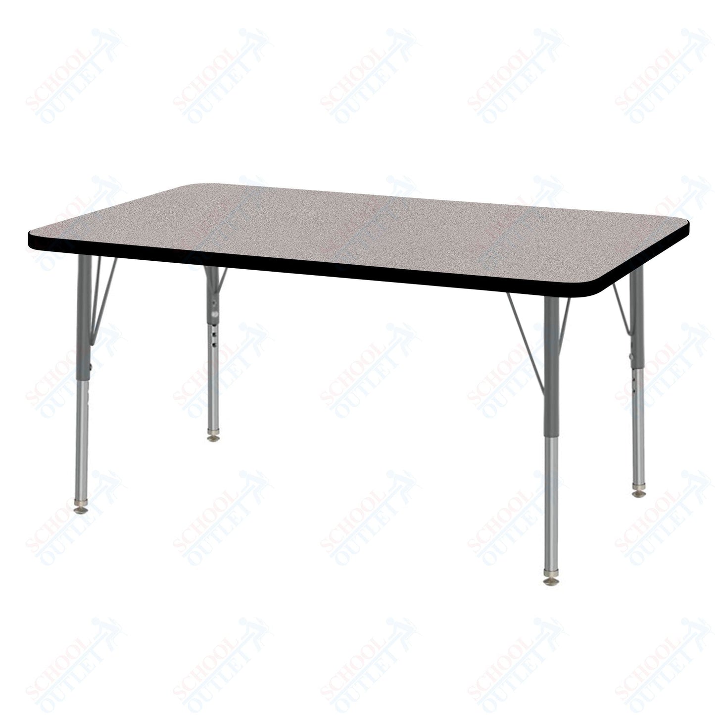 Marco MG2200 Series Rectangle Preschool Table 30" x 48" Adjustable Height 16" - 24" (MG2236 - MA) - SchoolOutlet