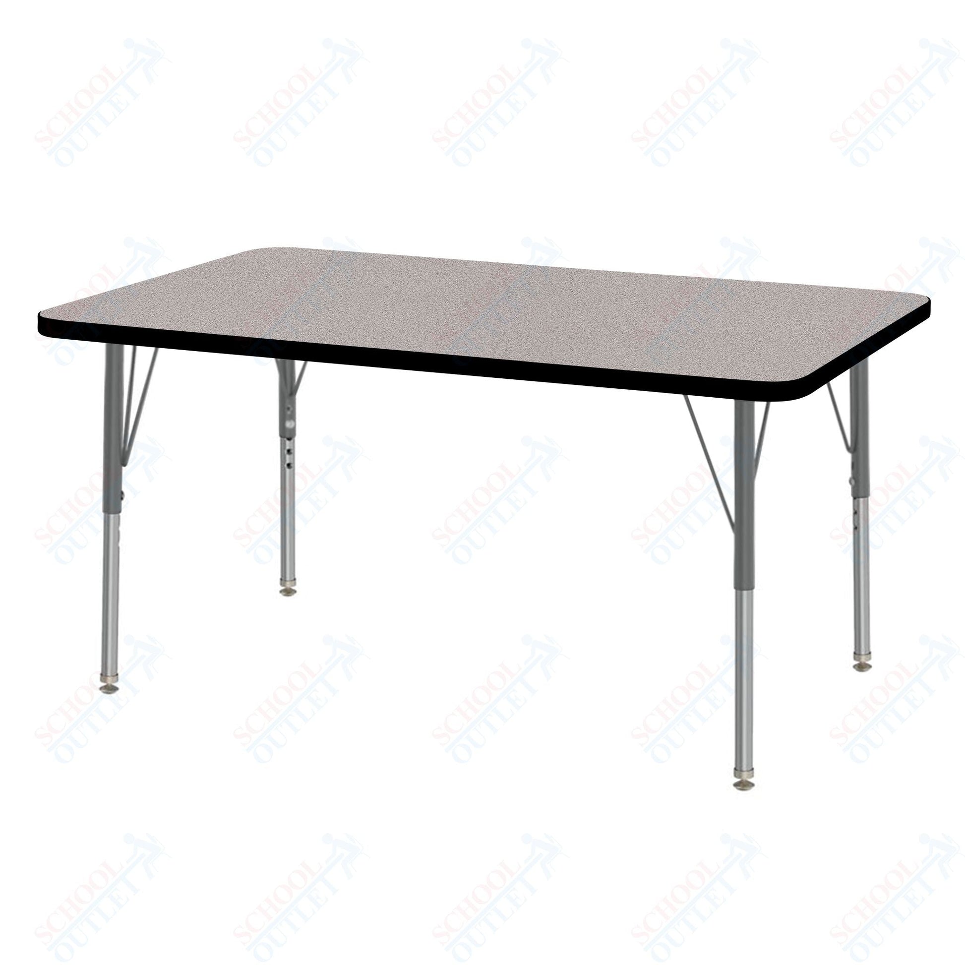 Marco MG2200 Series Rectangle Preschool Table 30" x 48" Adjustable Height 16" - 24" (MG2236 - MA) - SchoolOutlet