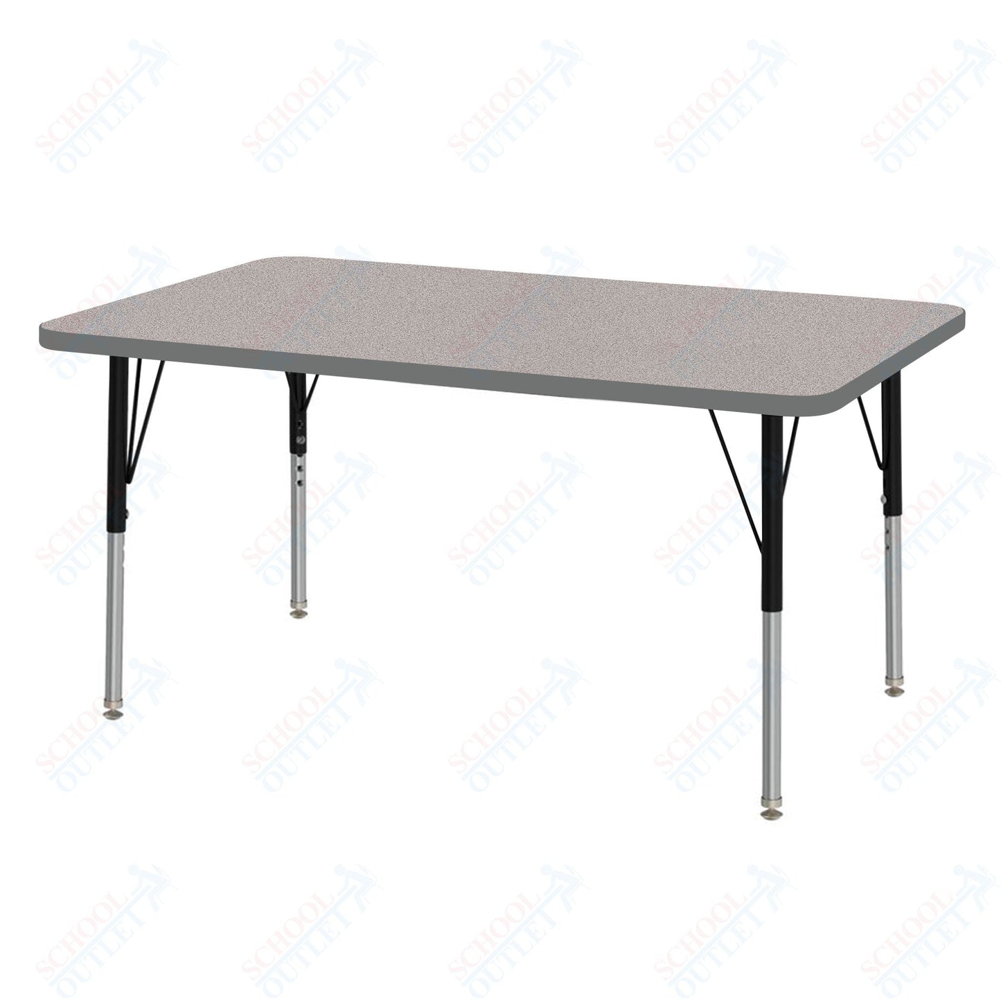 Marco MG2200 Series Rectangle Preschool Table 30" x 48" Adjustable Height 16" - 24" (MG2236 - MA) - SchoolOutlet