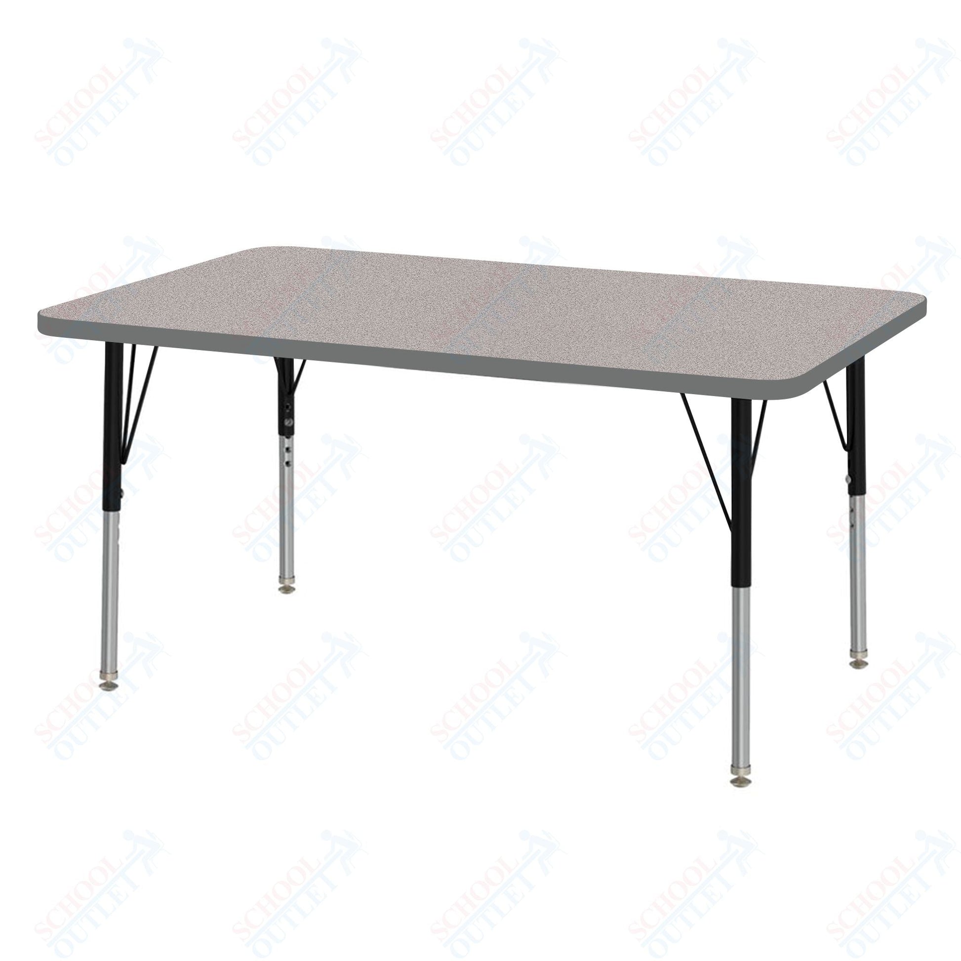 Marco MG2200 Series Rectangle Preschool Table 30" x 48" Adjustable Height 16" - 24" (MG2236 - MA) - SchoolOutlet