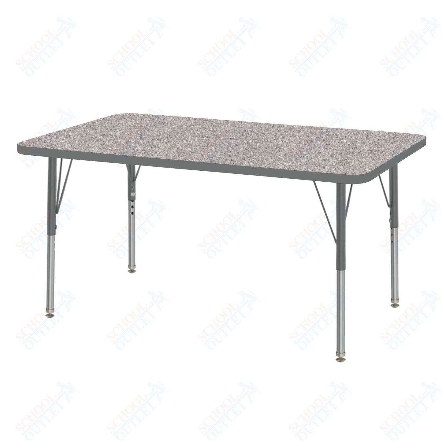 Marco MG2200 Series Rectangle Preschool Table 30" x 48" Adjustable Height 16" - 24" (MG2236 - MA) - SchoolOutlet