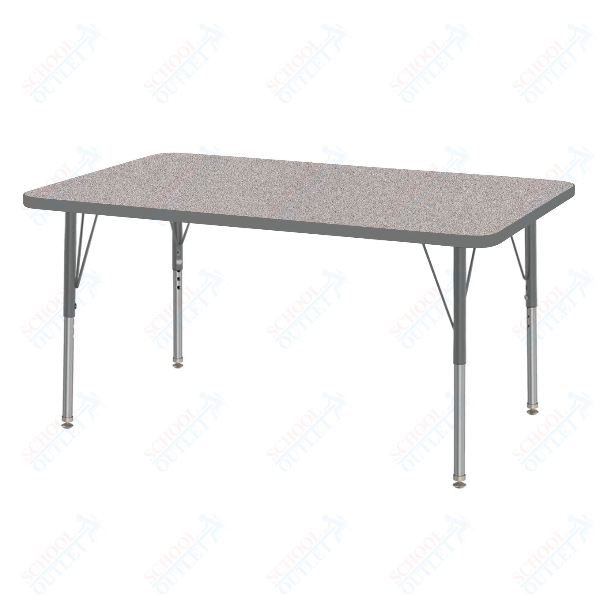 Marco MG2200 Series Rectangle Preschool Table 30" x 48" Adjustable Height 16" - 24" (MG2236 - MA) - SchoolOutlet