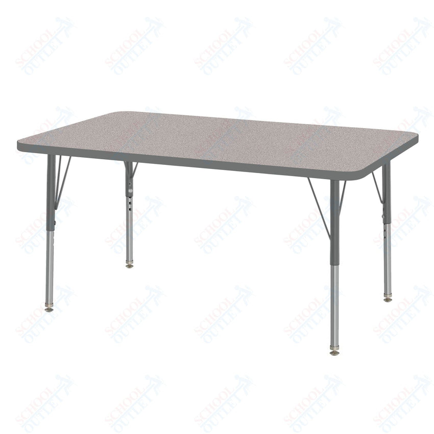Marco MG2200 Series Rectangle Preschool Table 30" x 48" Adjustable Height 16" - 24" (MG2236 - MA) - SchoolOutlet