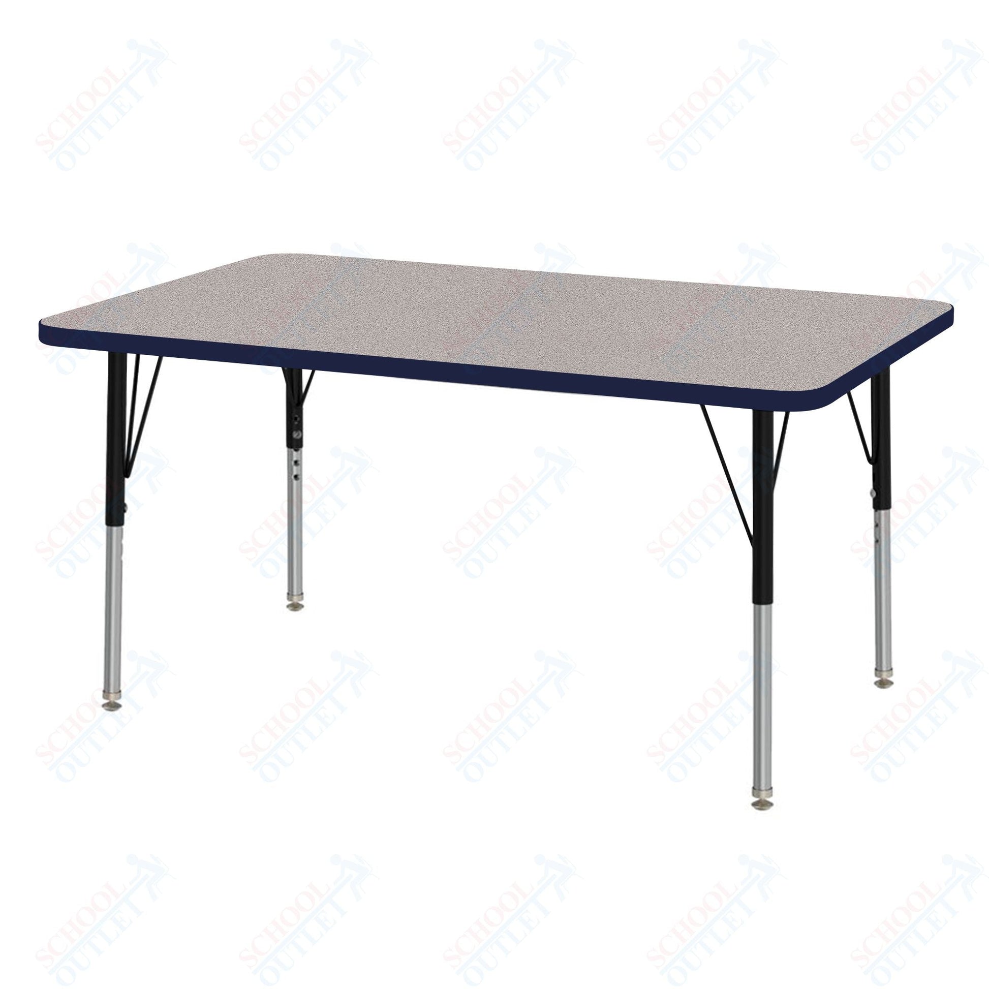 Marco MG2200 Series Rectangle Preschool Table 30" x 48" Adjustable Height 16" - 24" (MG2236 - MA) - SchoolOutlet