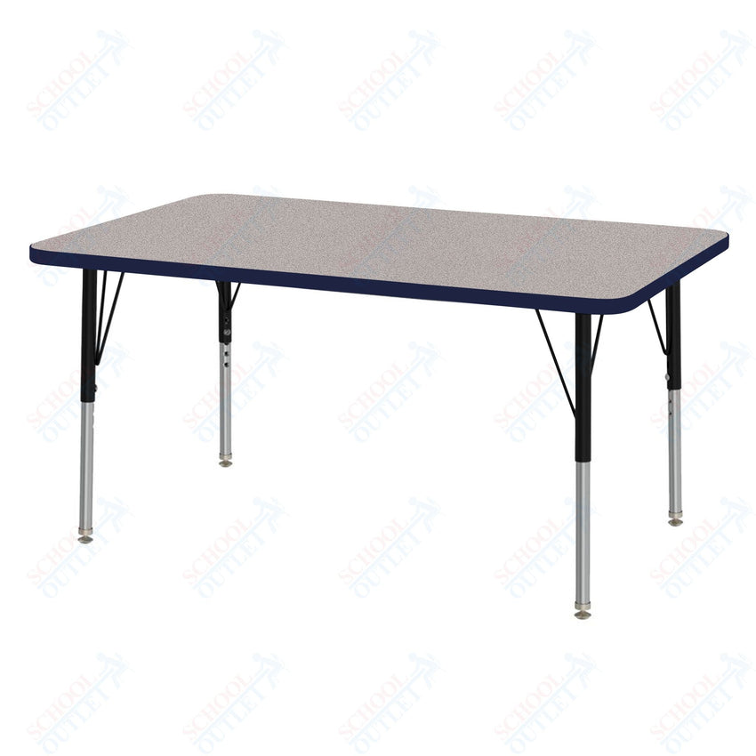 Marco MG2200 Series Rectangle Preschool Table 30" x 48" Adjustable Height 16" - 24" (MG2236 - MA) - SchoolOutlet
