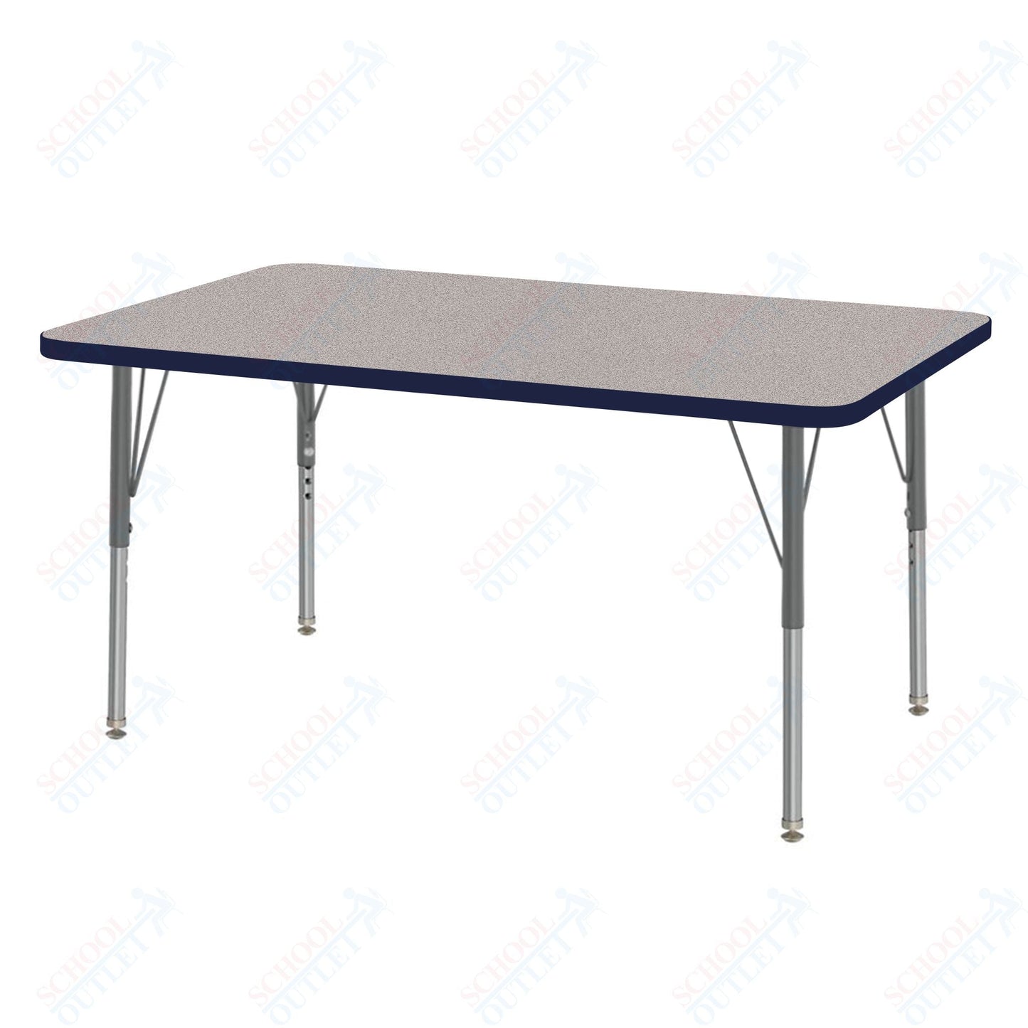 Marco MG2200 Series Rectangle Preschool Table 30" x 48" Adjustable Height 16" - 24" (MG2236 - MA) - SchoolOutlet