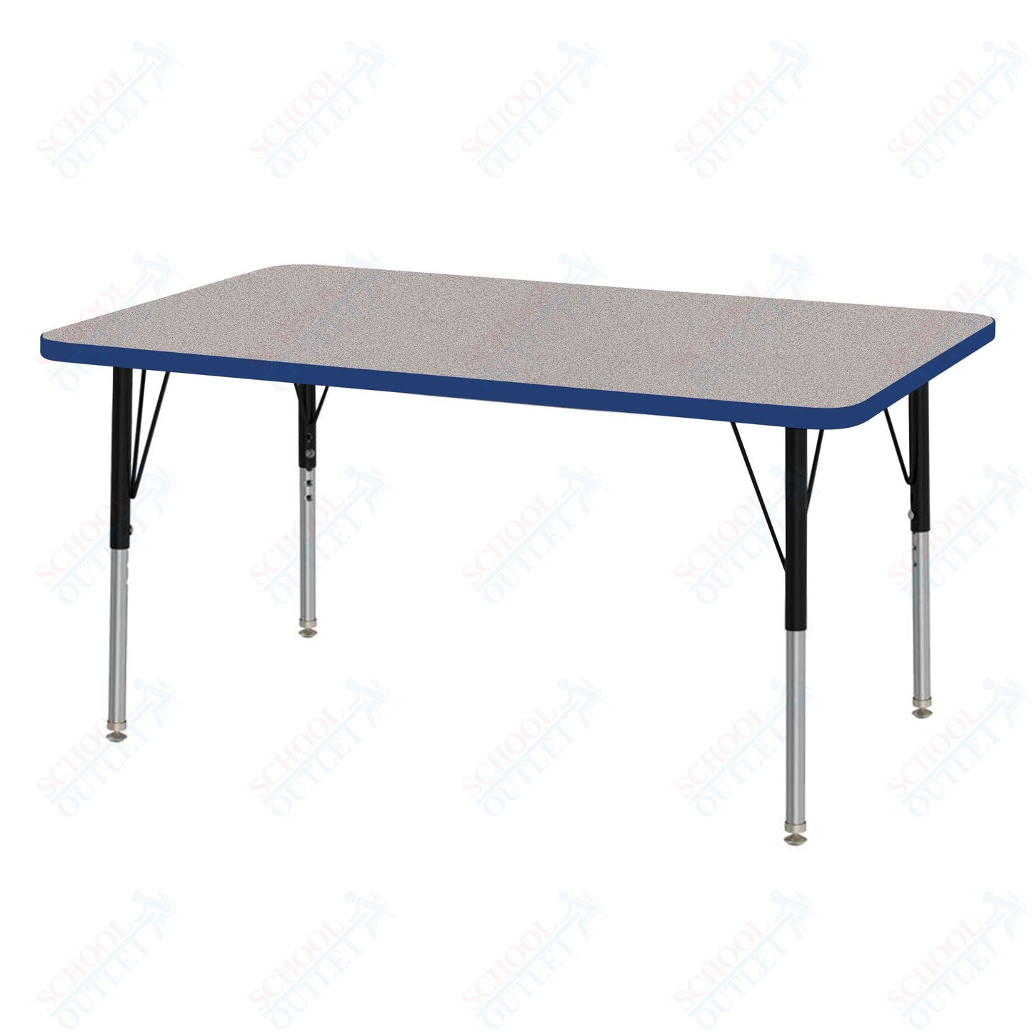 Marco MG2200 Series Rectangle Preschool Table 30" x 48" Adjustable Height 16" - 24" (MG2236 - MA) - SchoolOutlet