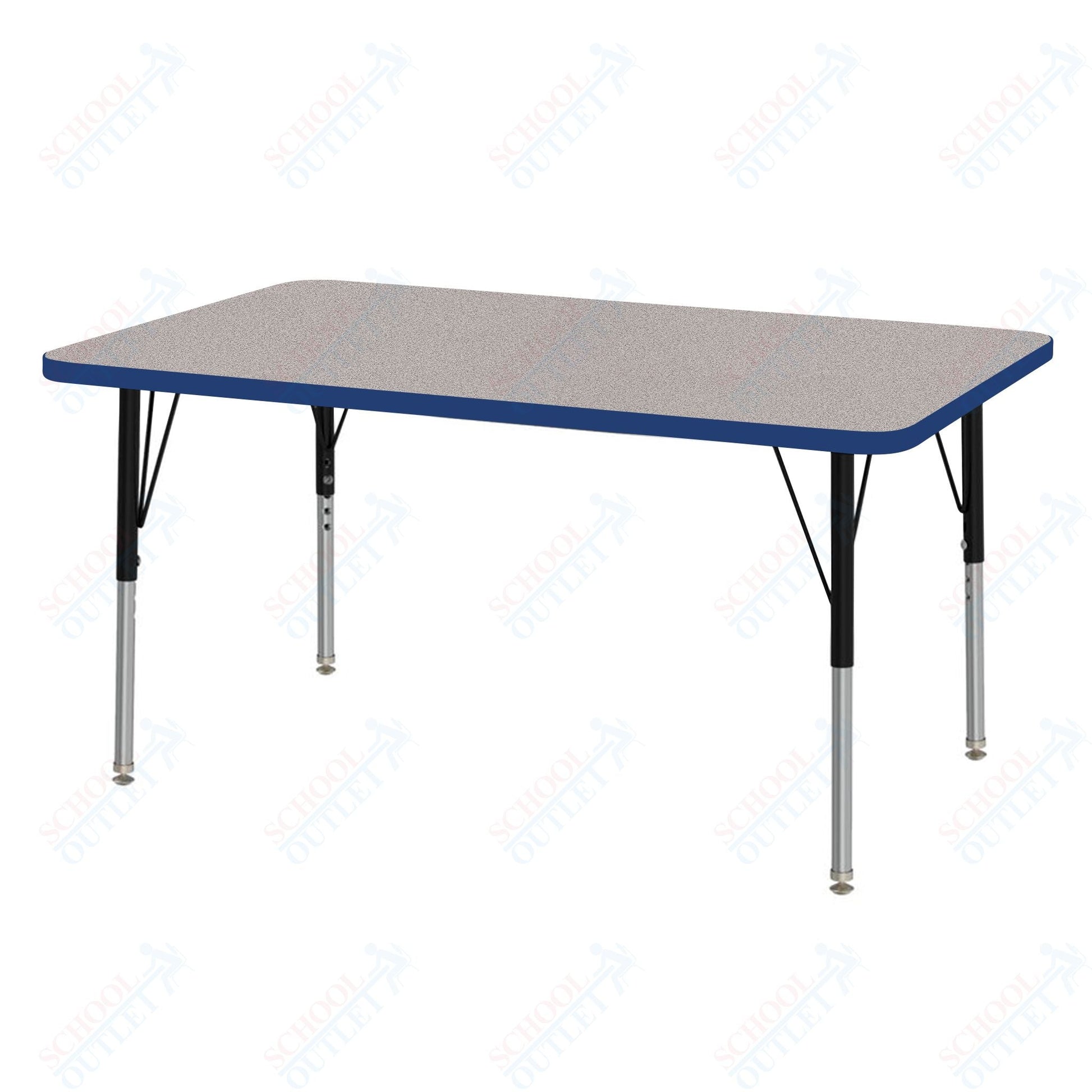 Marco MG2200 Series Rectangle Preschool Table 30" x 48" Adjustable Height 16" - 24" (MG2236 - MA) - SchoolOutlet