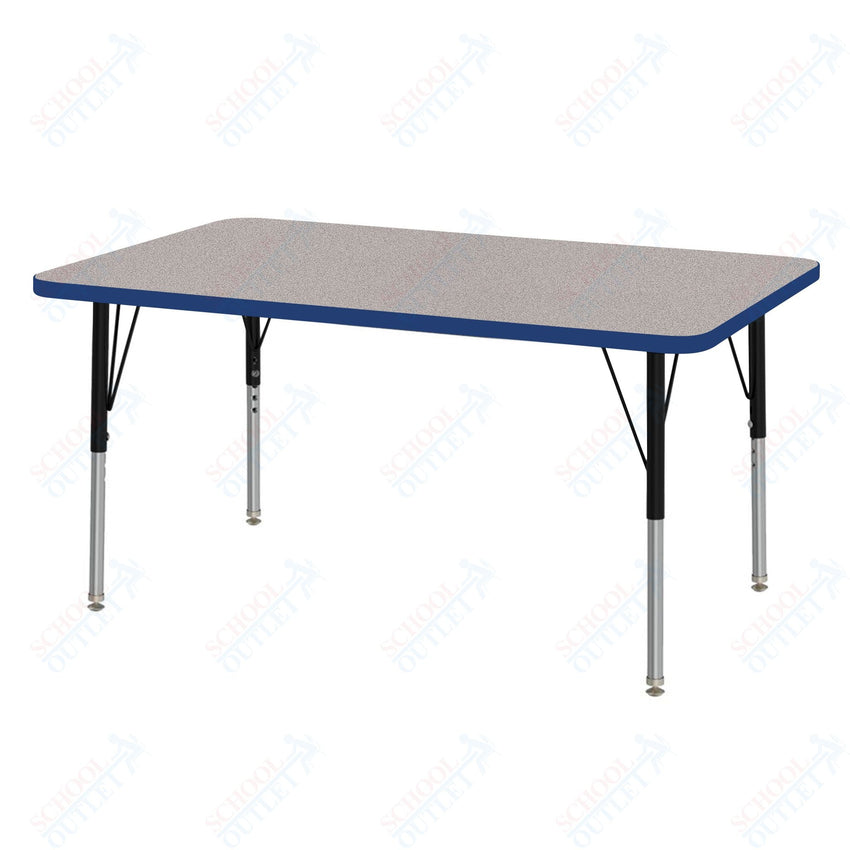 Marco MG2200 Series Rectangle Preschool Table 30" x 48" Adjustable Height 16" - 24" (MG2236 - MA) - SchoolOutlet