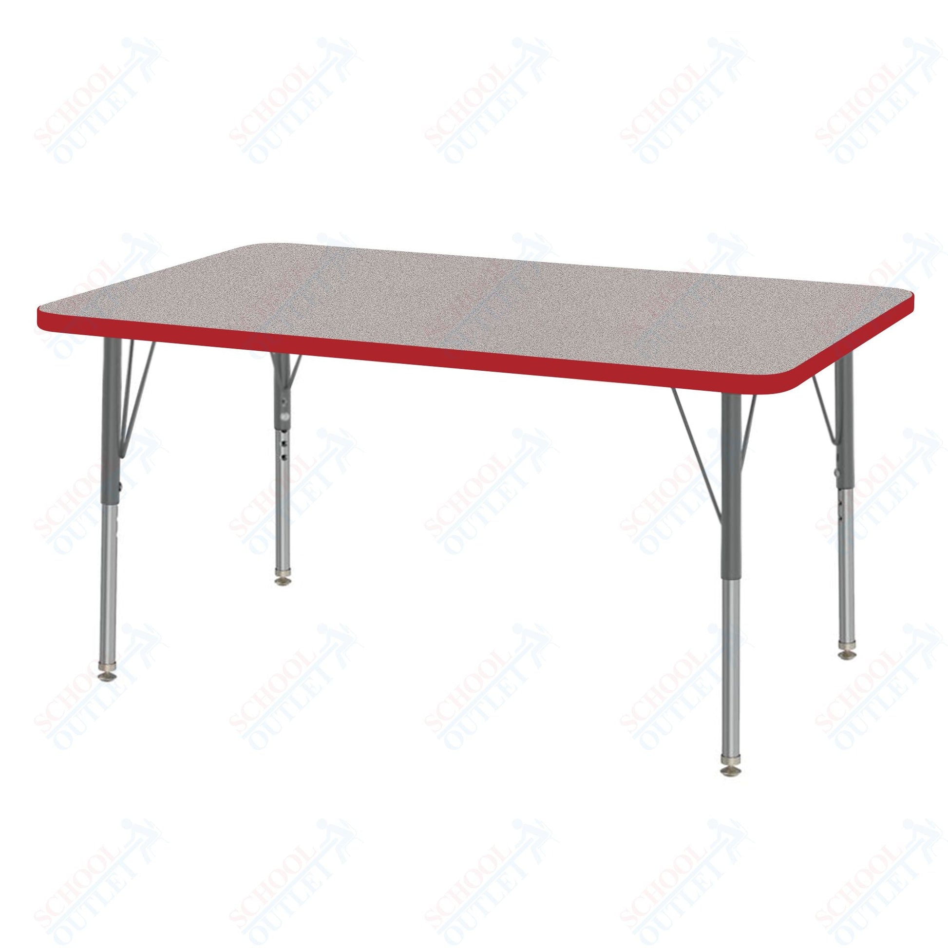 Marco MG2200 Series Rectangle Preschool Table 30" x 48" Adjustable Height 16" - 24" (MG2236 - MA) - SchoolOutlet