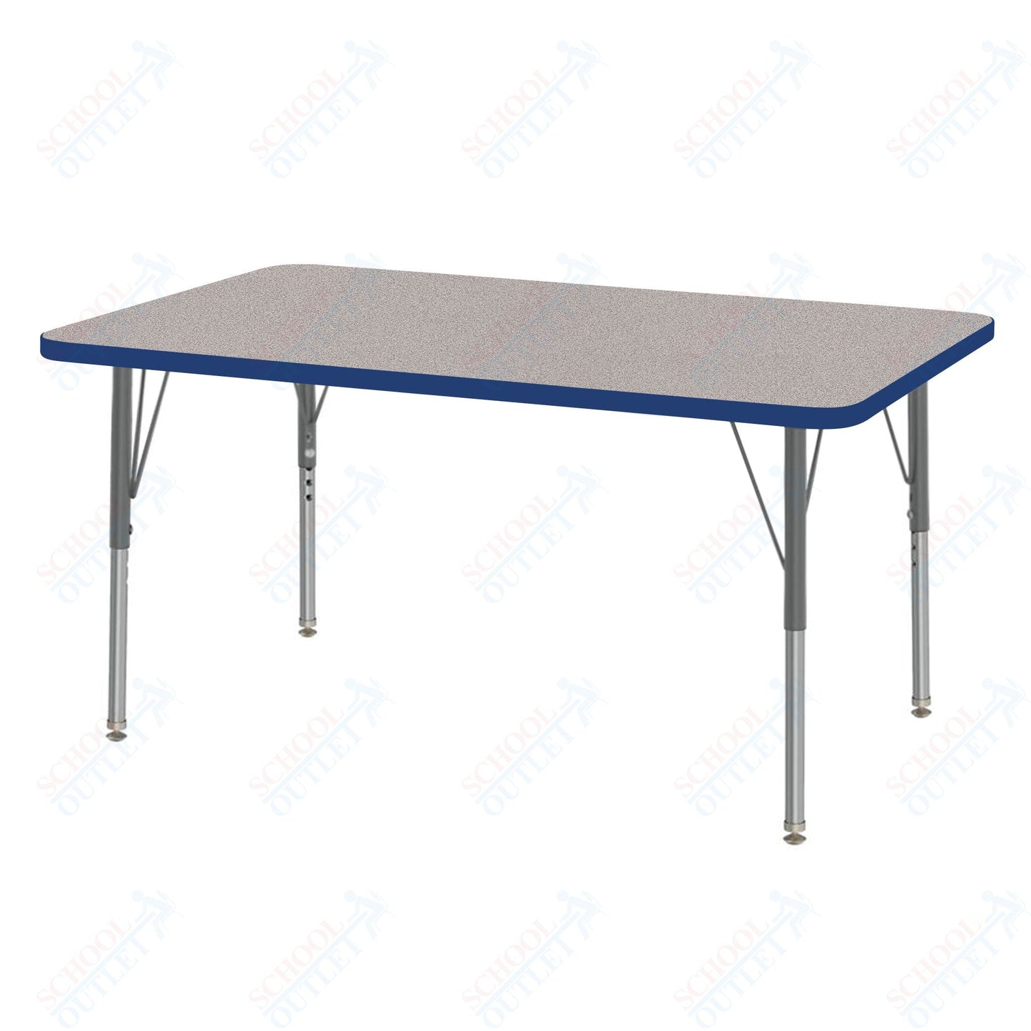 Marco MG2200 Series Rectangle Preschool Table 30" x 48" Adjustable Height 16" - 24" (MG2236 - MA) - SchoolOutlet