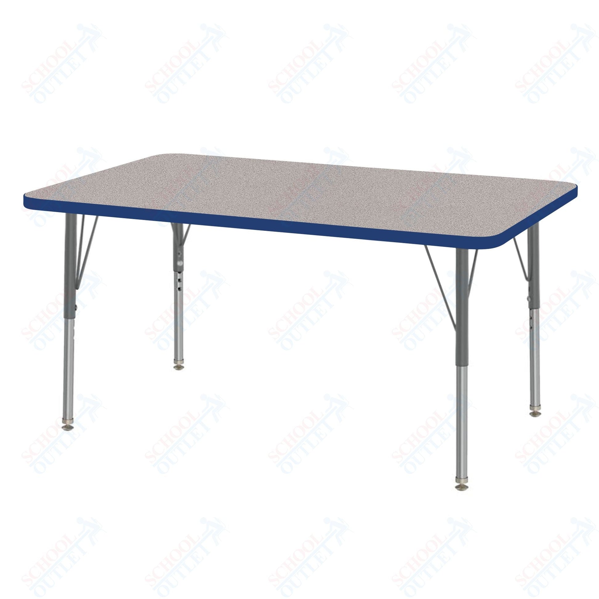 Marco MG2200 Series Rectangle Preschool Table 30" x 48" Adjustable Height 16" - 24" (MG2236 - MA) - SchoolOutlet