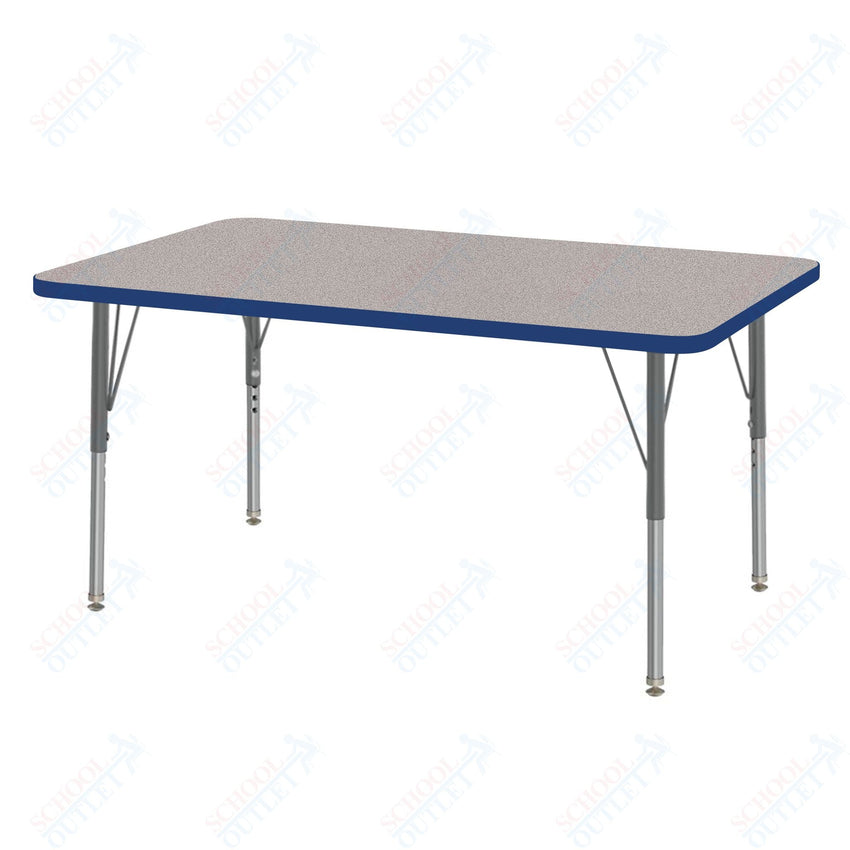 Marco MG2200 Series Rectangle Preschool Table 30" x 48" Adjustable Height 16" - 24" (MG2236 - MA) - SchoolOutlet