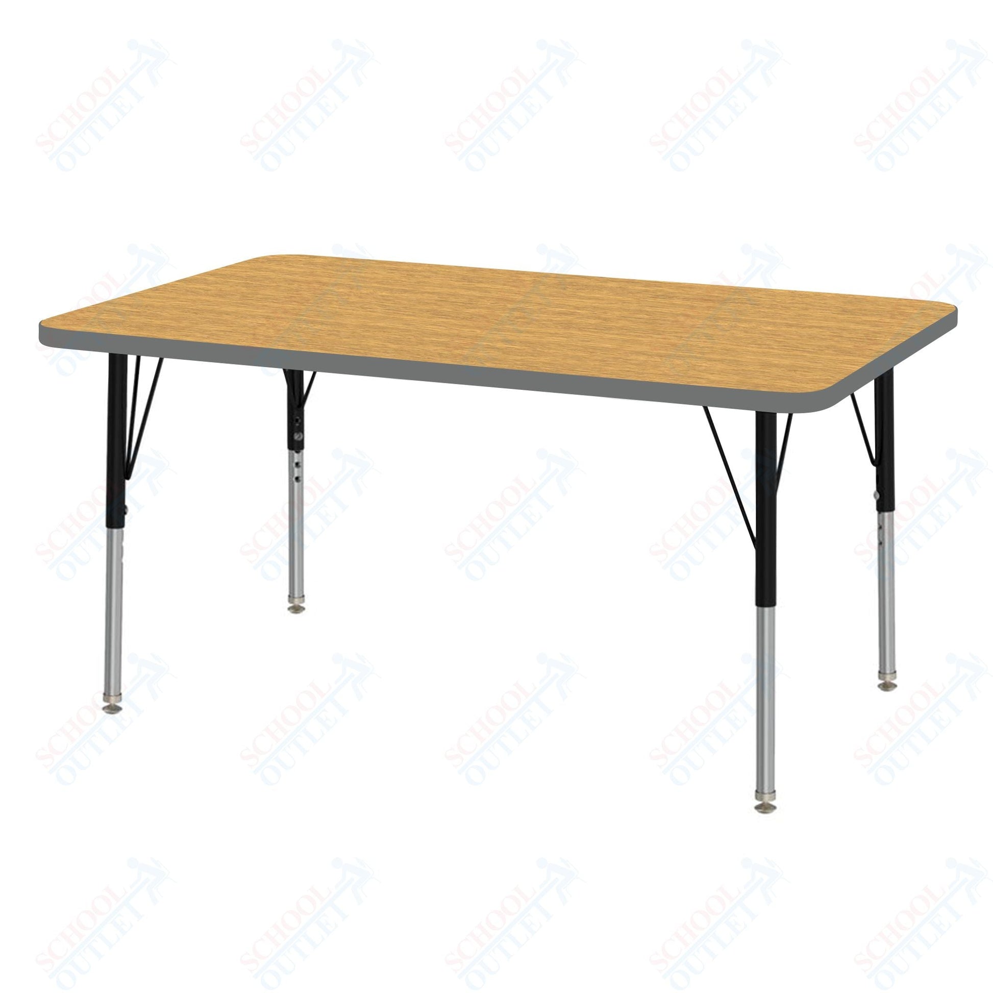 Marco MG2200 Series Rectangle Preschool Table 30" x 48" Adjustable Height 16" - 24" (MG2236 - MA) - SchoolOutlet