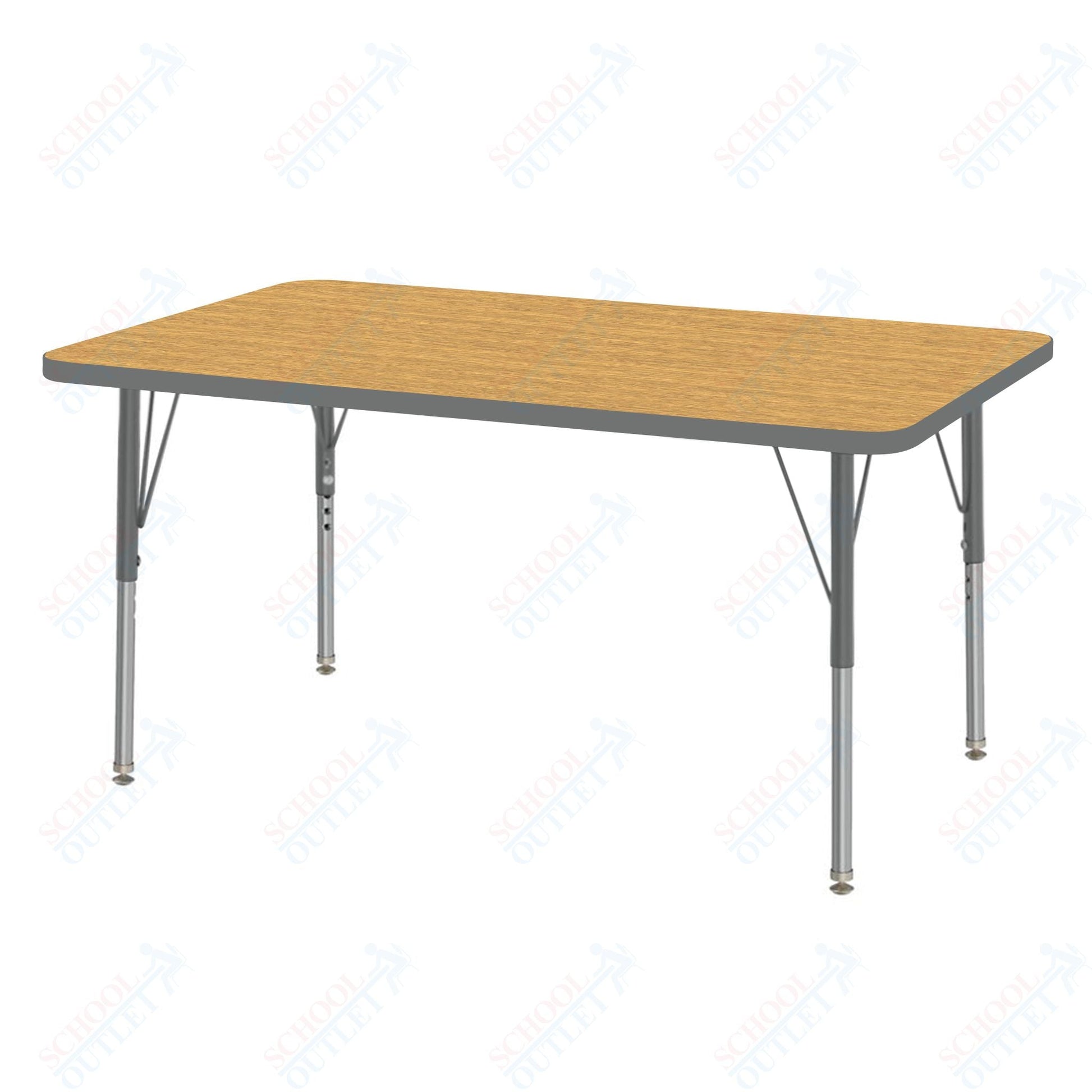 Marco MG2200 Series Rectangle Preschool Table 30" x 48" Adjustable Height 16" - 24" (MG2236 - MA) - SchoolOutlet