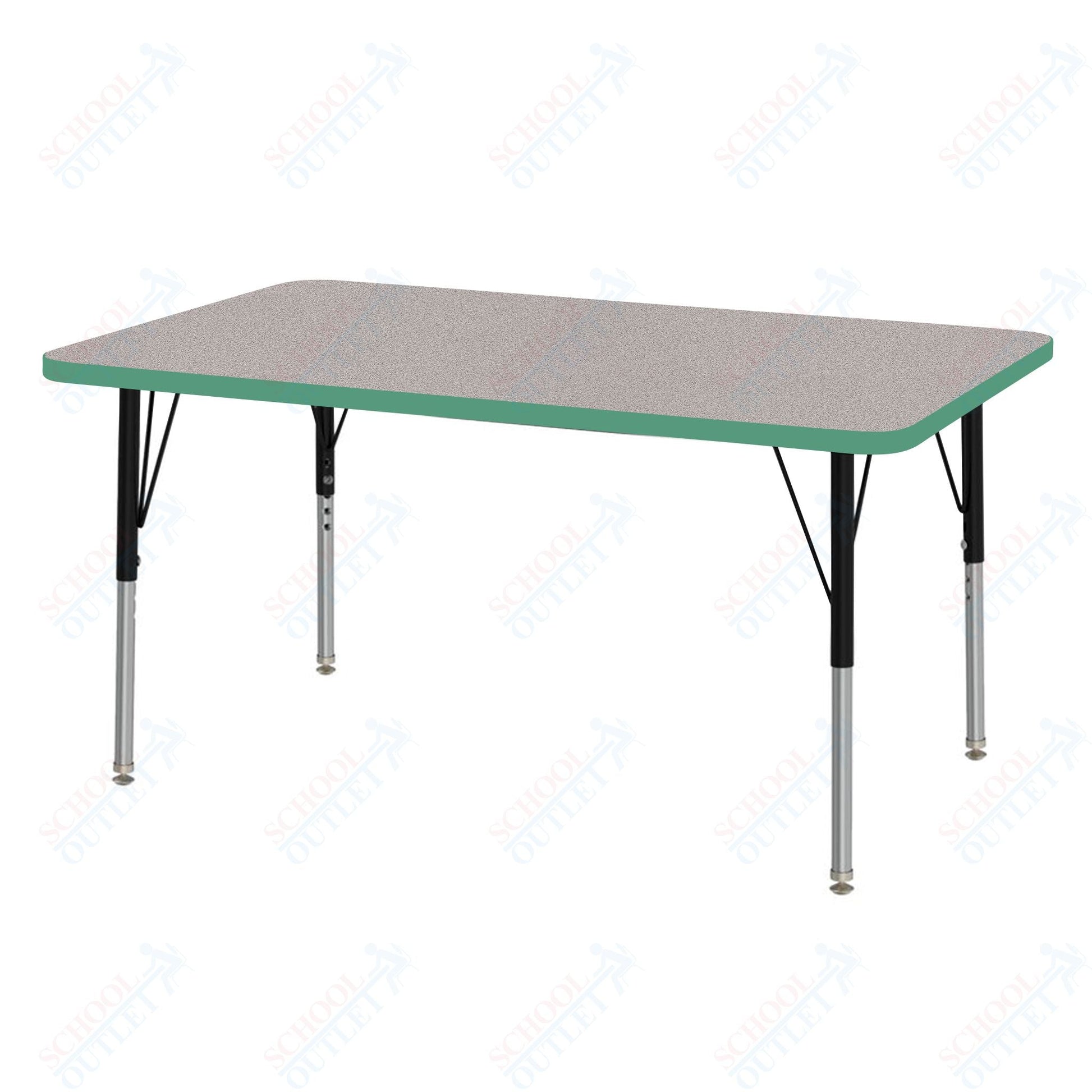 Marco MG2200 Series Rectangle Preschool Table 30" x 48" Adjustable Height 16" - 24" (MG2236 - MA) - SchoolOutlet