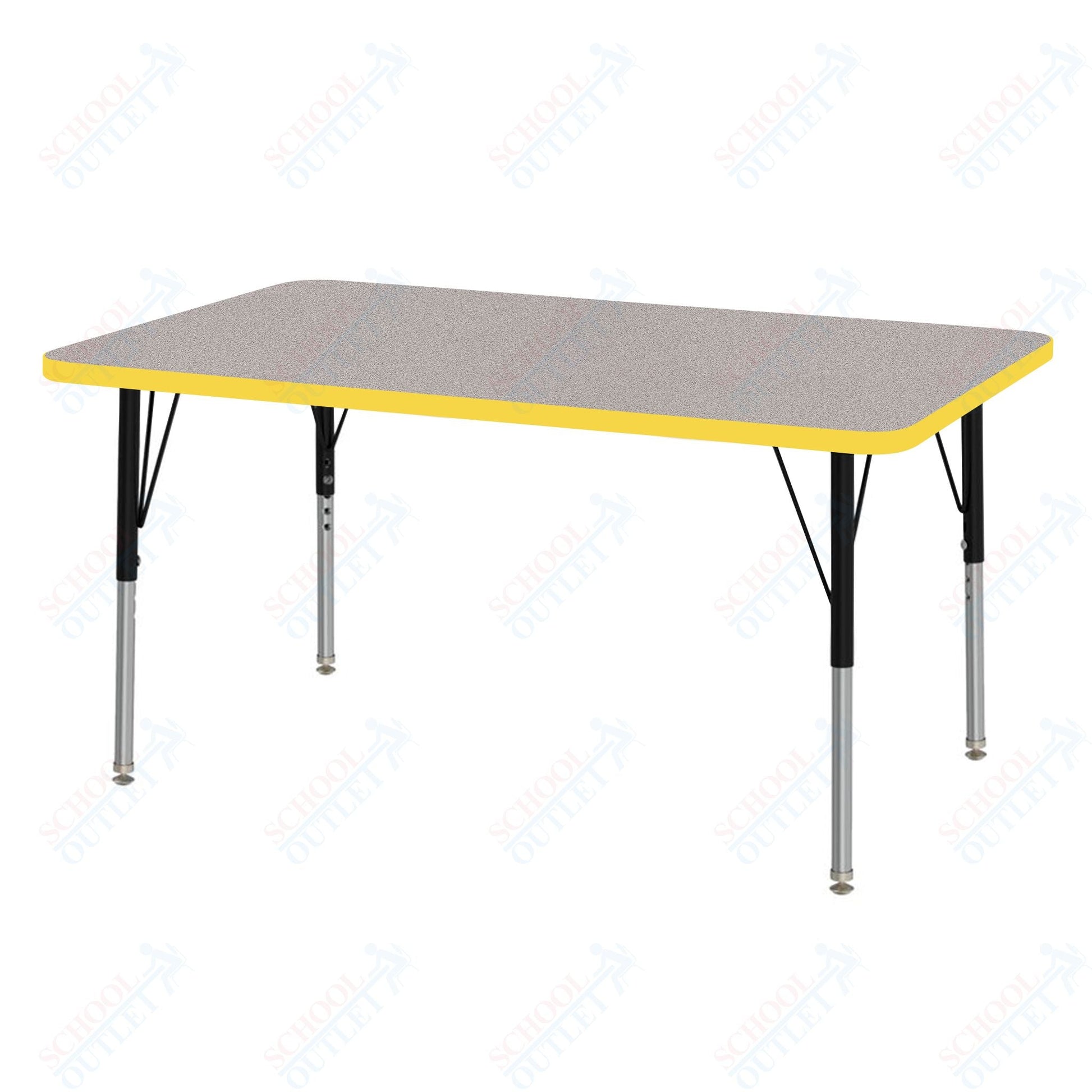 Marco MG2200 Series Rectangle Preschool Table 30" x 48" Adjustable Height 16" - 24" (MG2236 - MA) - SchoolOutlet