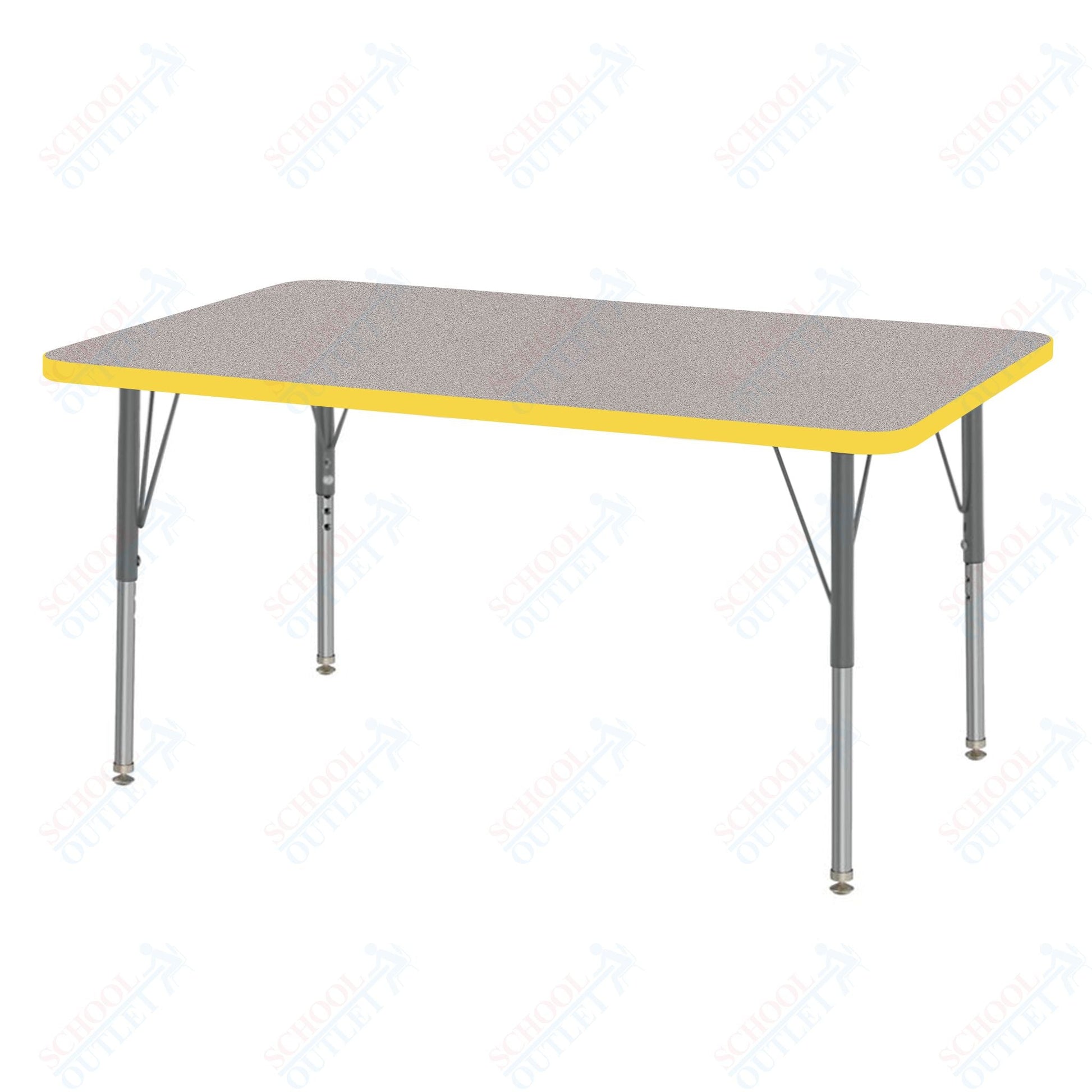 Marco MG2200 Series Rectangle Preschool Table 30" x 48" Adjustable Height 16" - 24" (MG2236 - MA) - SchoolOutlet