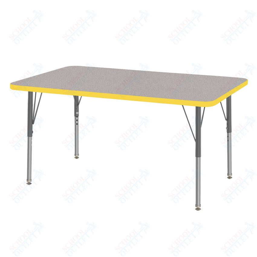Marco MG2200 Series Rectangle Preschool Table 30" x 48" Adjustable Height 16" - 24" (MG2236 - MA) - SchoolOutlet
