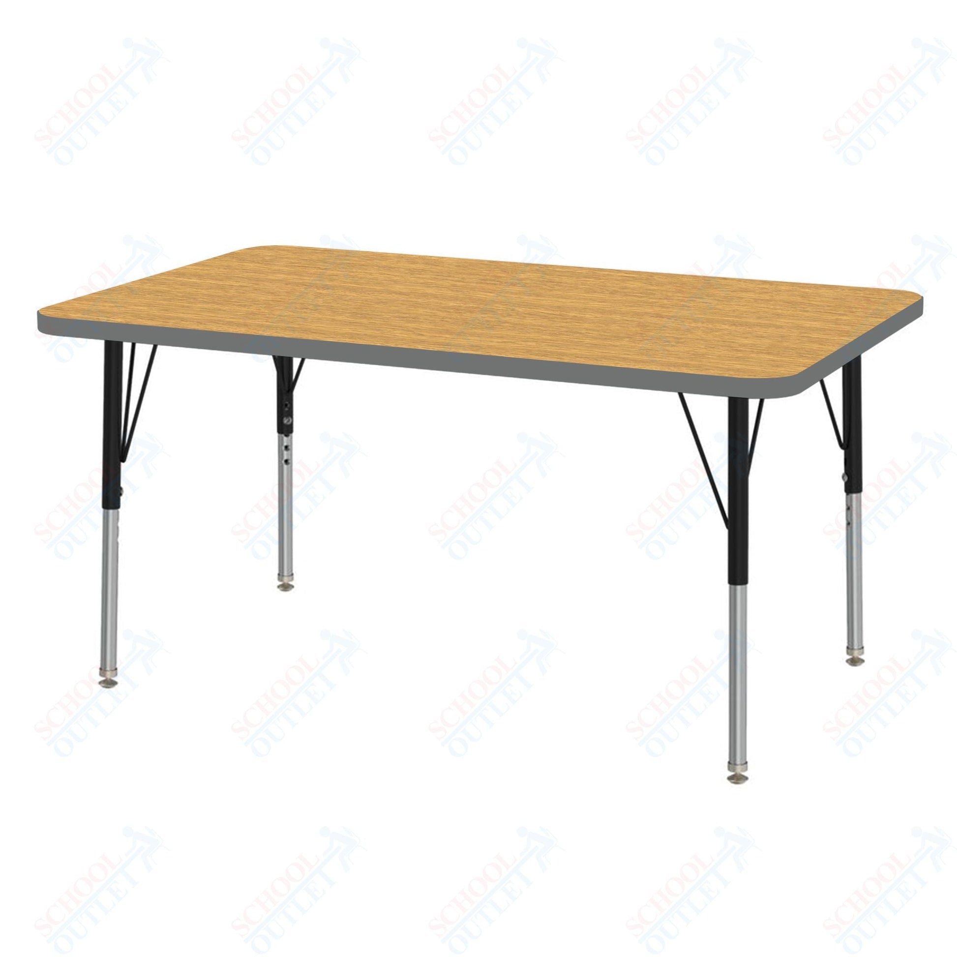 Marco MG2200 Series Rectangle Activity Table 30" x 48" Adjustable Height 21" - 30" (MG2236 - MB) - SchoolOutlet