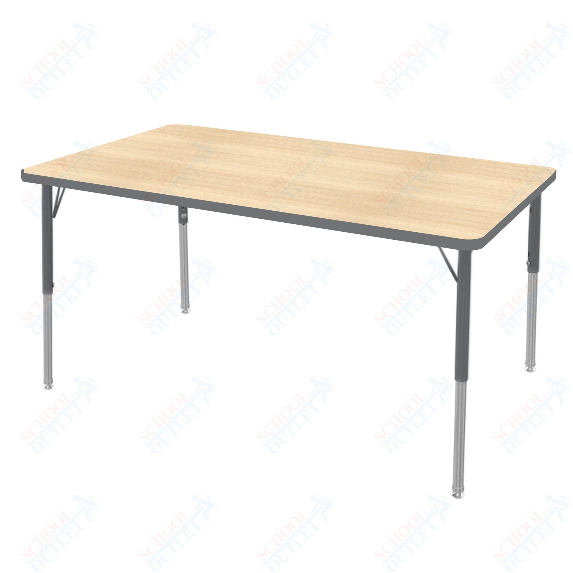 Marco MG2200 Series Rectangle Preschool Table 30" x 60" Adjustable Height 16" - 24" (MG2237 - MA) - SchoolOutlet
