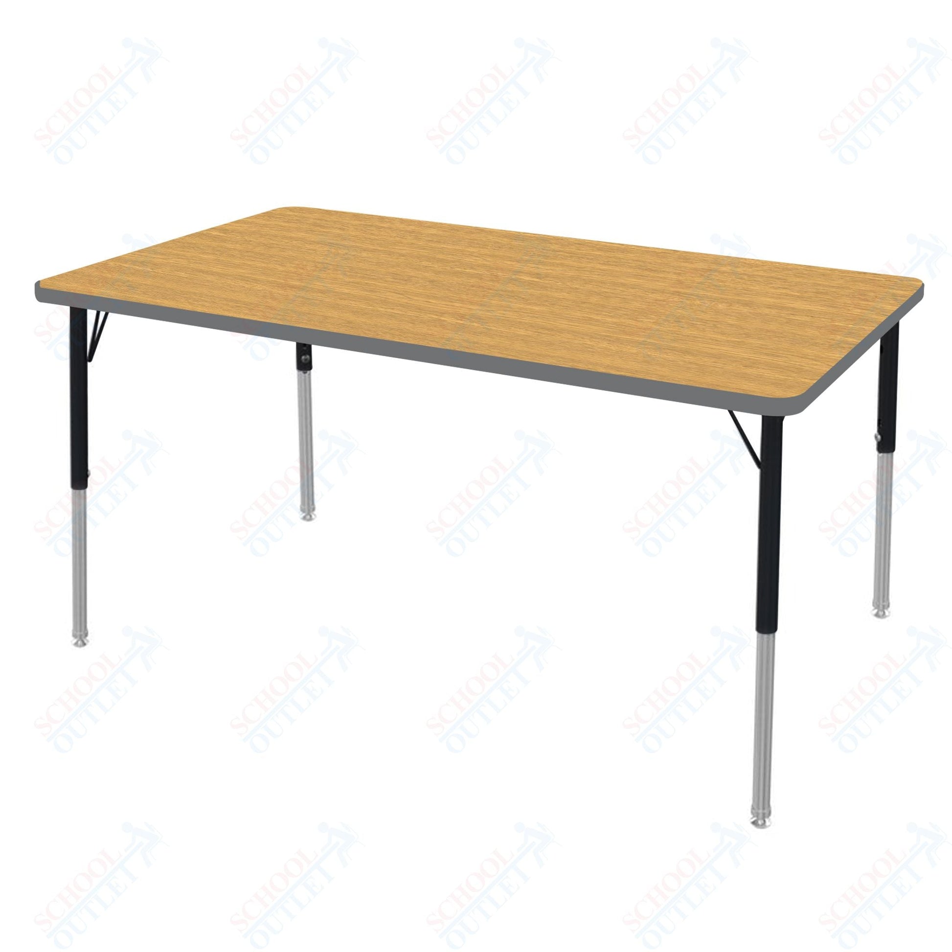 Marco MG2200 Series Rectangle Preschool Table 30" x 60" Adjustable Height 16" - 24" (MG2237 - MA) - SchoolOutlet