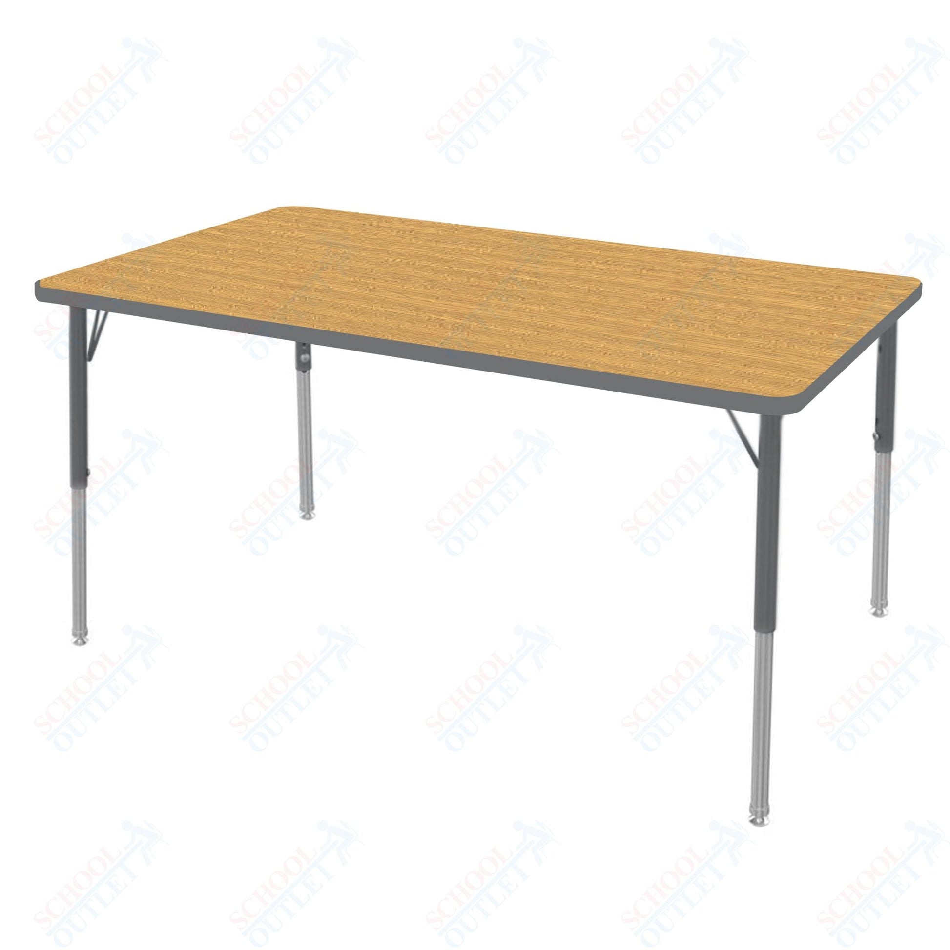 Marco MG2200 Series Rectangle Preschool Table 30" x 60" Adjustable Height 16" - 24" (MG2237 - MA) - SchoolOutlet