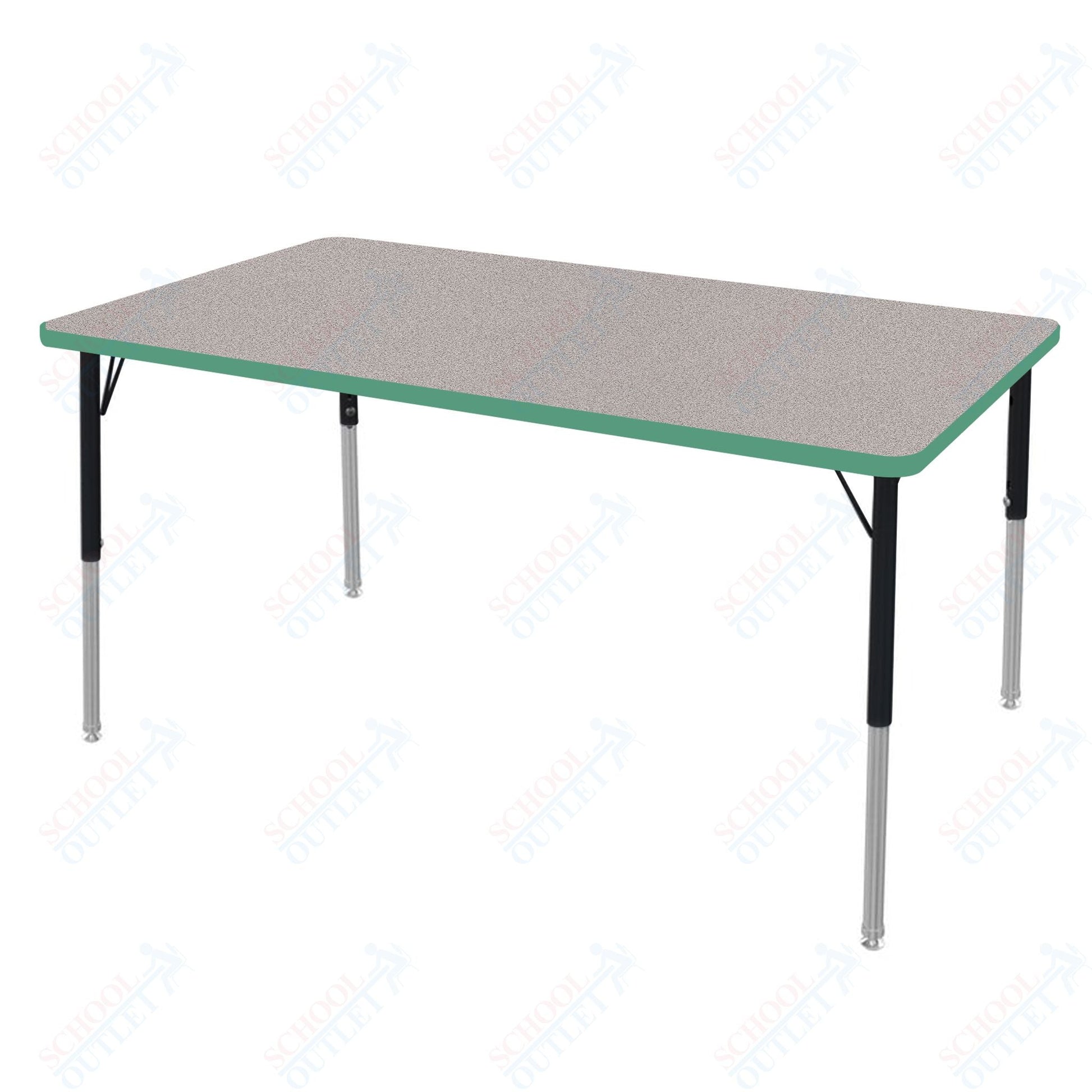 Marco MG2200 Series Rectangle Preschool Table 30" x 60" Adjustable Height 16" - 24" (MG2237 - MA) - SchoolOutlet