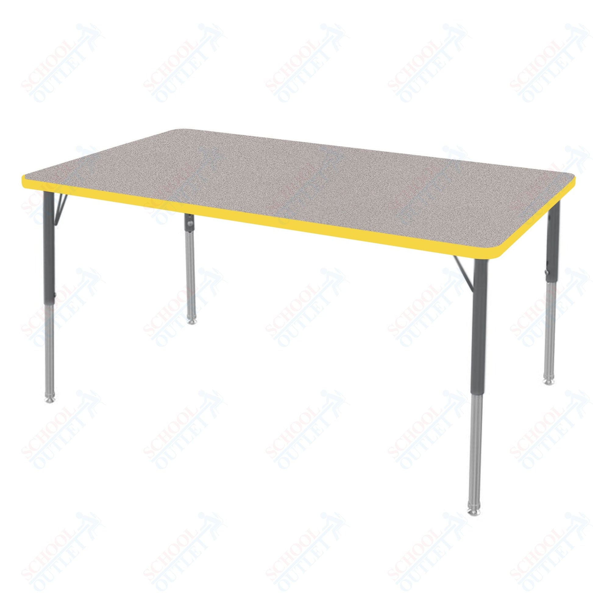 Marco MG2200 Series Rectangle Preschool Table 30" x 60" Adjustable Height 16" - 24" (MG2237 - MA) - SchoolOutlet