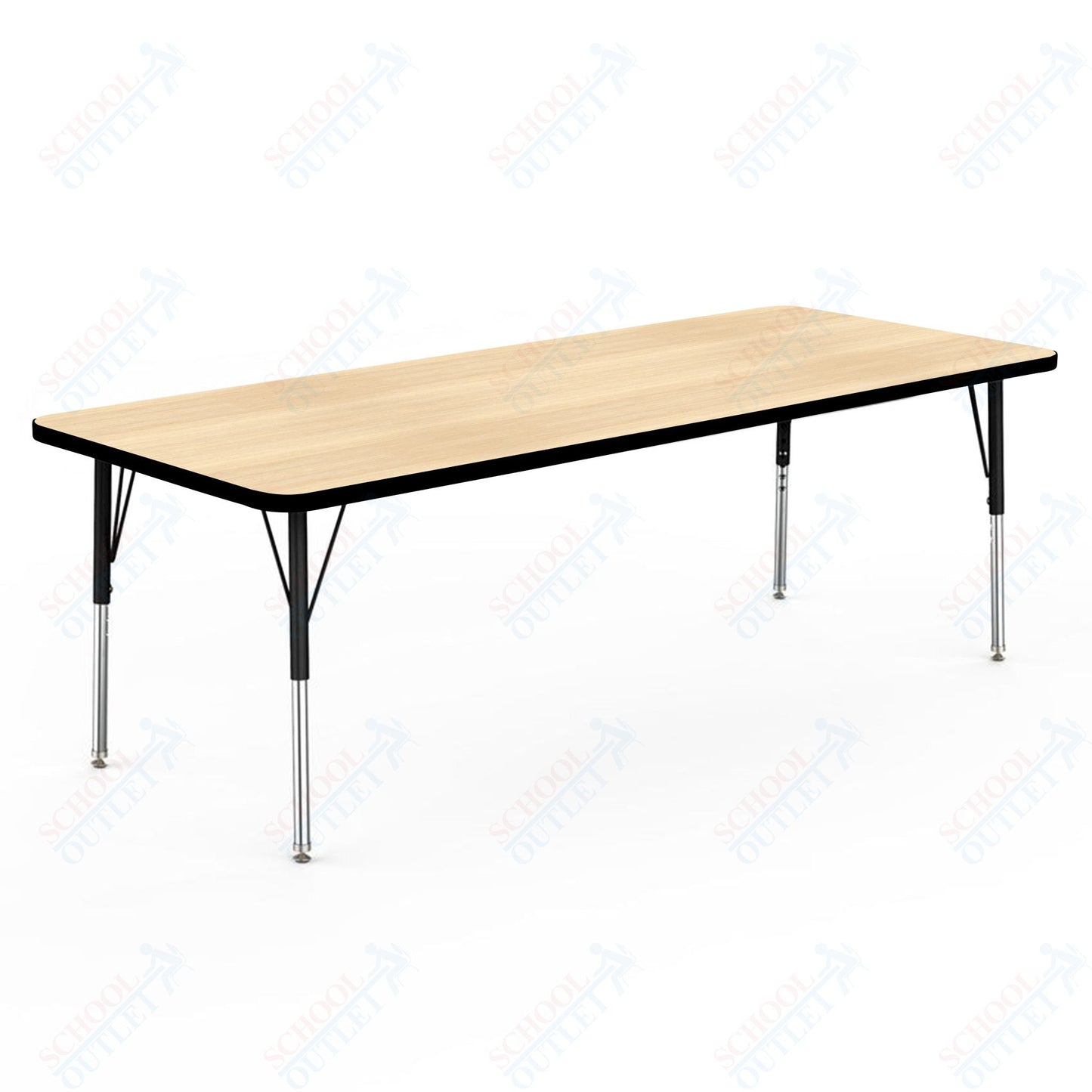 Marco MG2200 Series Rectangle Preschool Table 30" x 72" Adjustable Height 16" - 24" (MG2238 - MA) - SchoolOutlet
