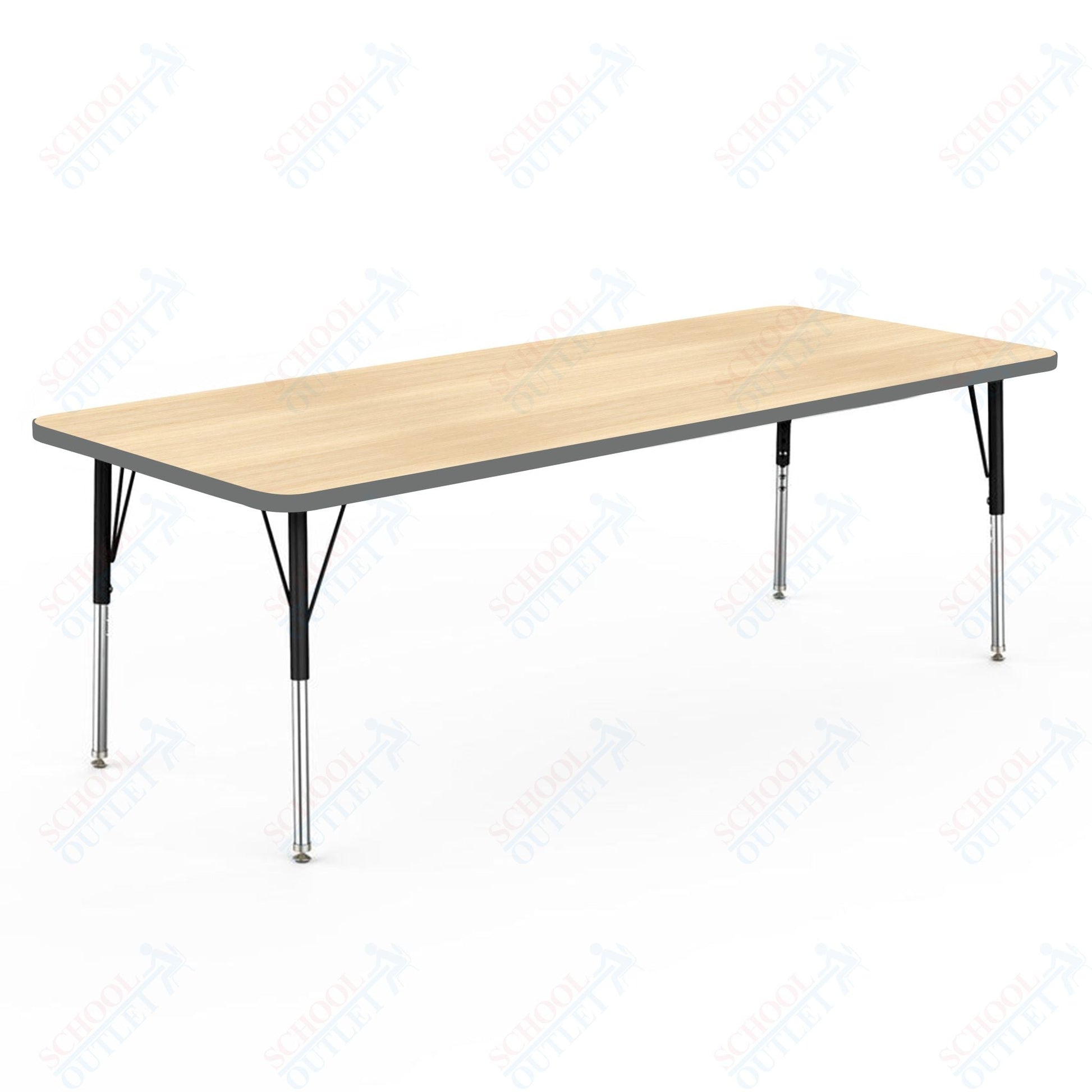 Marco MG2200 Series Rectangle Preschool Table 30" x 72" Adjustable Height 16" - 24" (MG2238 - MA) - SchoolOutlet