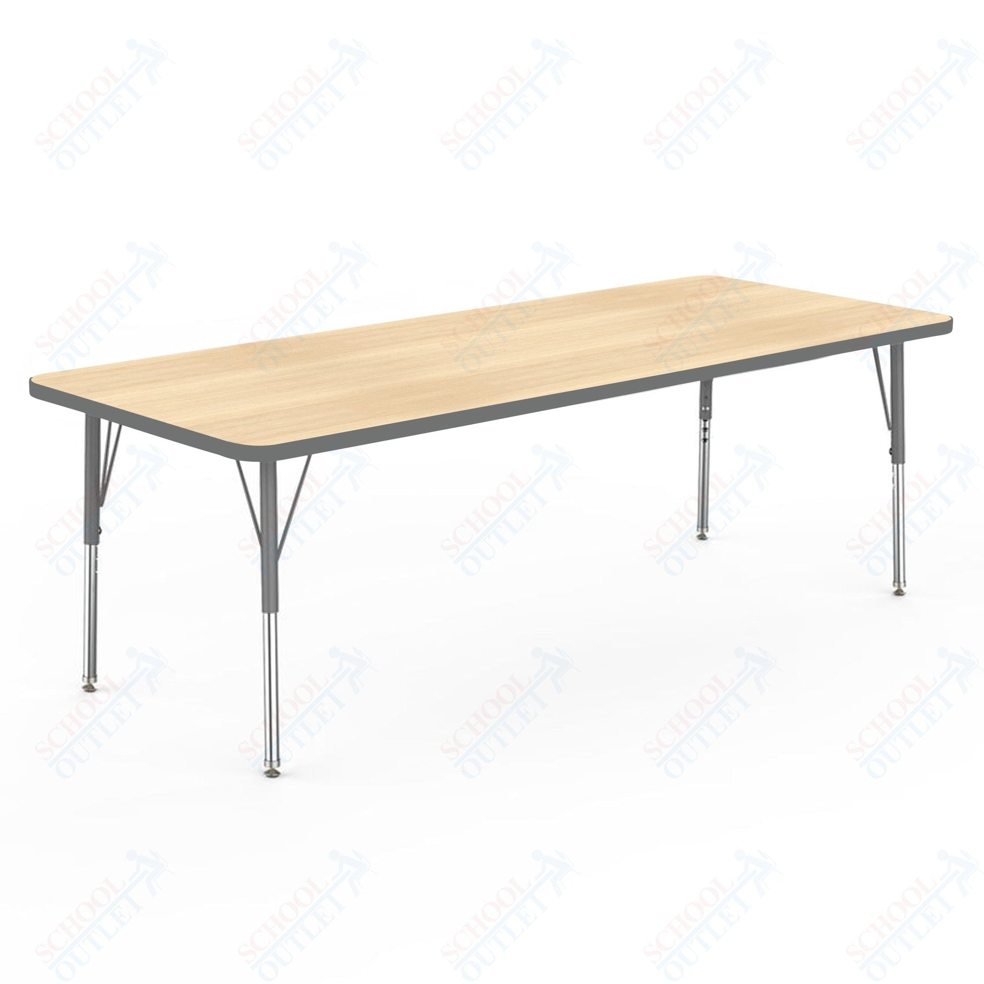 Marco MG2200 Series Rectangle Preschool Table 30" x 72" Adjustable Height 16" - 24" (MG2238 - MA) - SchoolOutlet