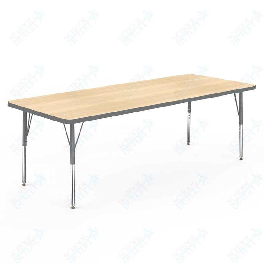 Marco MG2200 Series Rectangle Preschool Table 30" x 72" Adjustable Height 16" - 24" (MG2238 - MA) - SchoolOutlet