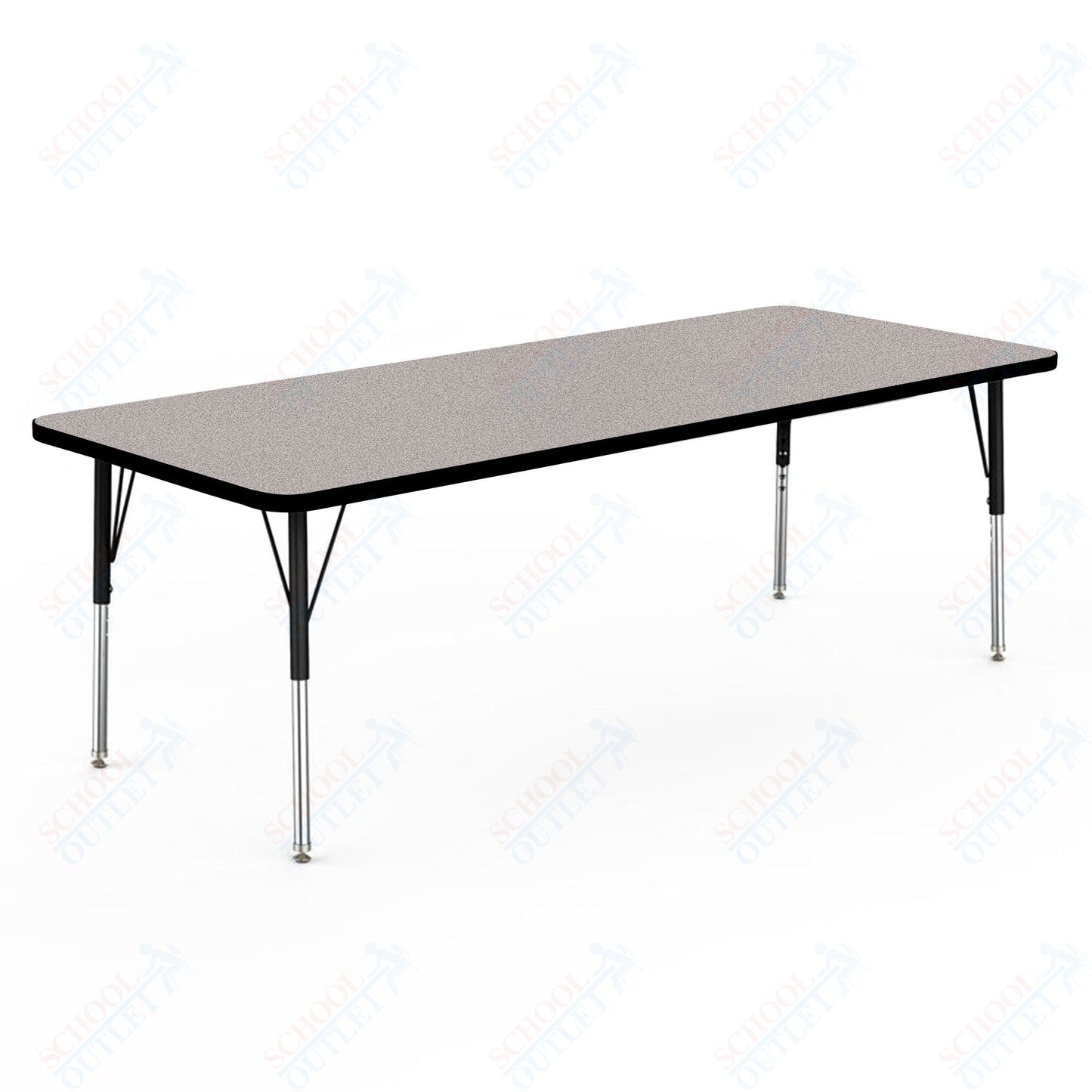 Marco MG2200 Series Rectangle Preschool Table 30" x 72" Adjustable Height 16" - 24" (MG2238 - MA) - SchoolOutlet