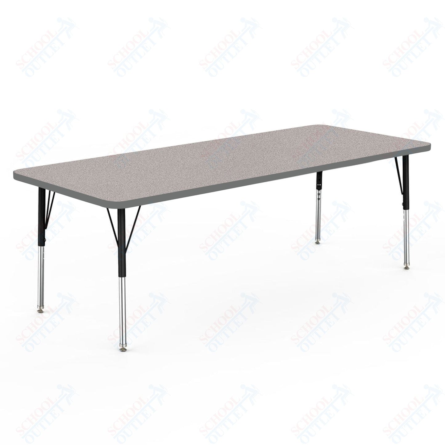 Marco MG2200 Series Rectangle Preschool Table 30" x 72" Adjustable Height 16" - 24" (MG2238 - MA) - SchoolOutlet