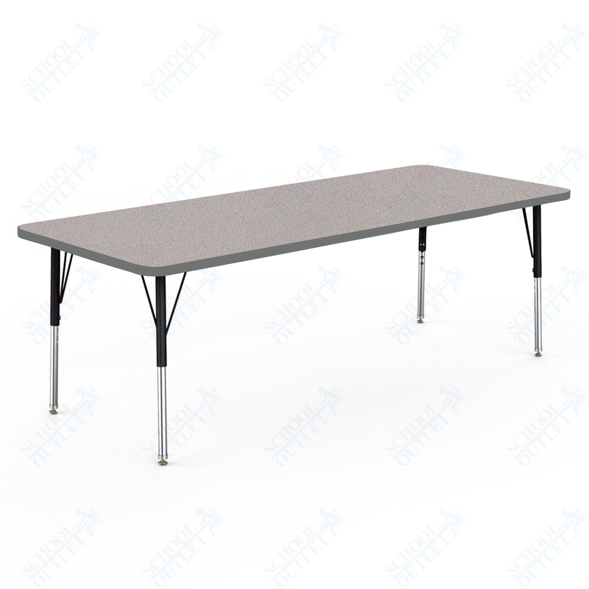 Marco MG2200 Series Rectangle Preschool Table 30" x 72" Adjustable Height 16" - 24" (MG2238 - MA) - SchoolOutlet