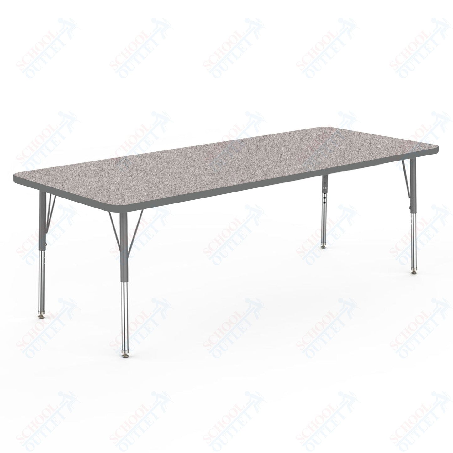 Marco MG2200 Series Rectangle Preschool Table 30" x 72" Adjustable Height 16" - 24" (MG2238 - MA) - SchoolOutlet