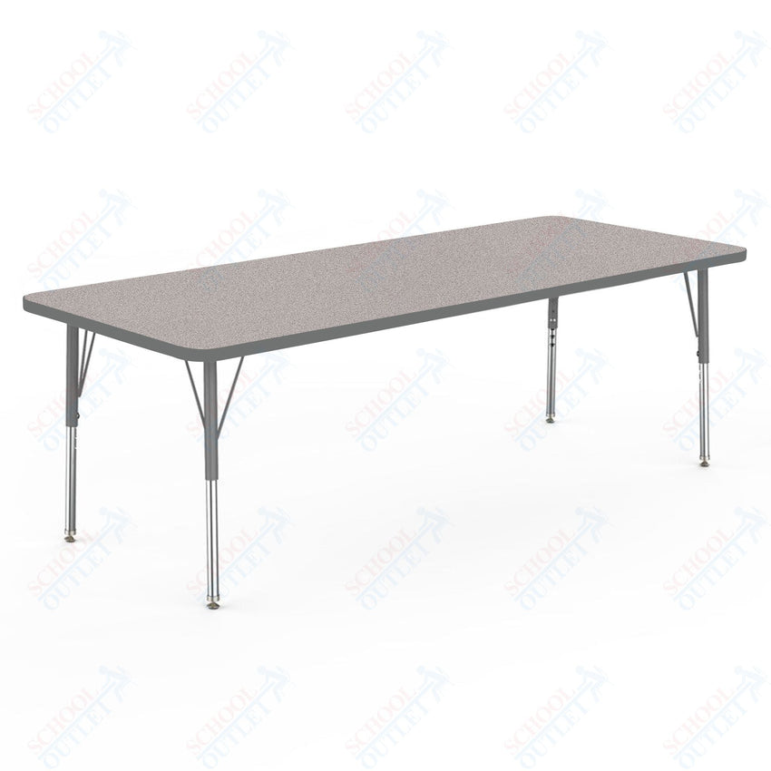 Marco MG2200 Series Rectangle Preschool Table 30" x 72" Adjustable Height 16" - 24" (MG2238 - MA) - SchoolOutlet