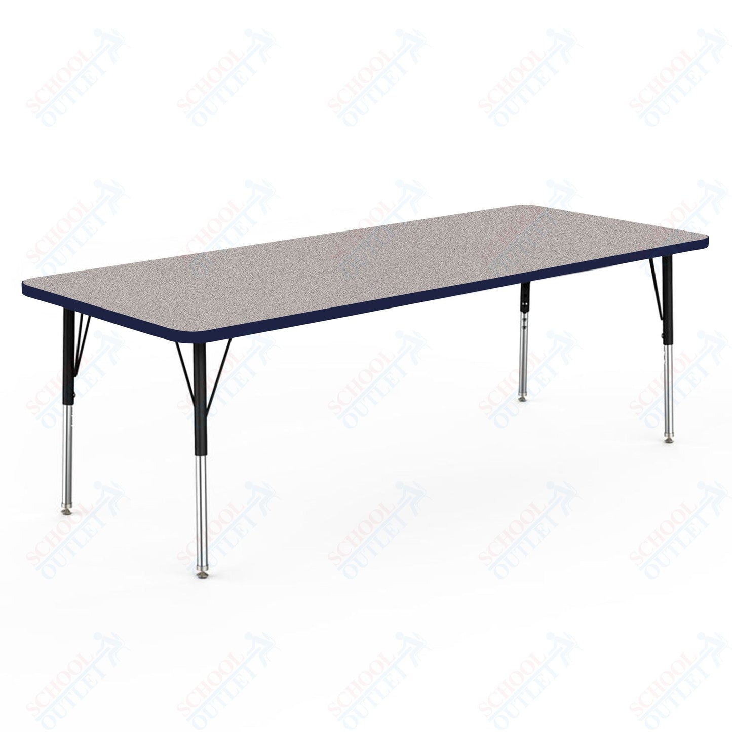 Marco MG2200 Series Rectangle Preschool Table 30" x 72" Adjustable Height 16" - 24" (MG2238 - MA) - SchoolOutlet