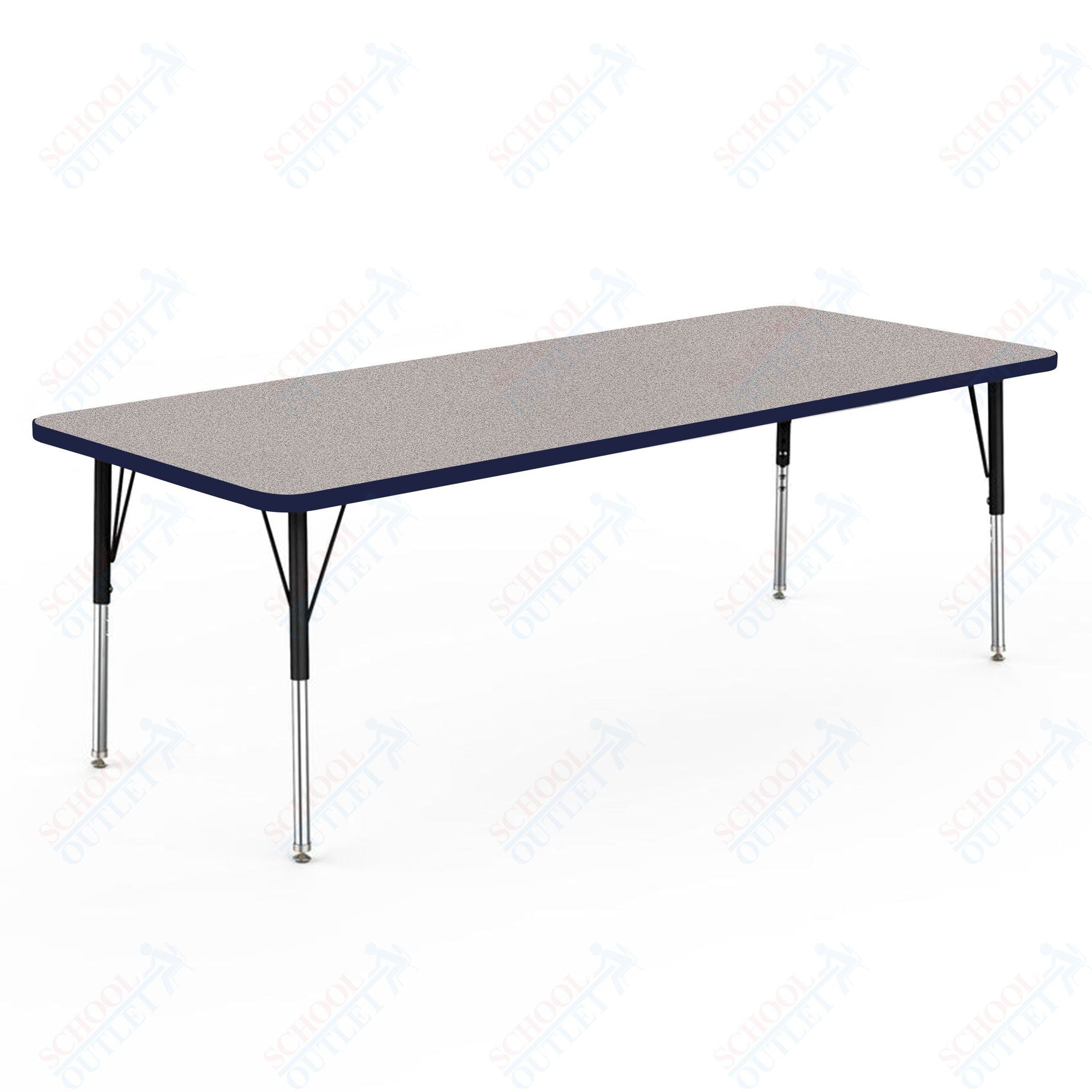 Marco MG2200 Series Rectangle Preschool Table 30" x 72" Adjustable Height 16" - 24" (MG2238 - MA) - SchoolOutlet