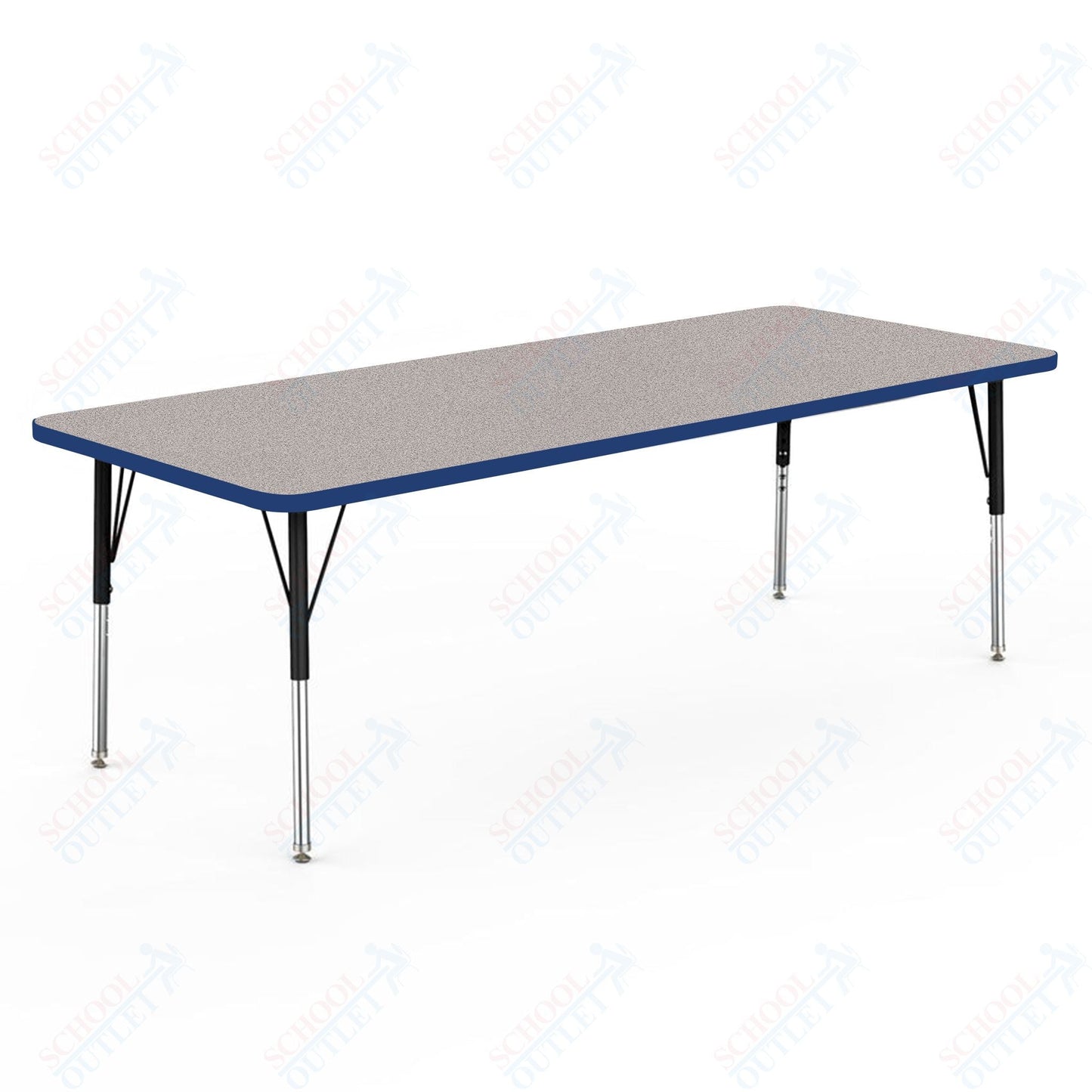 Marco MG2200 Series Rectangle Preschool Table 30" x 72" Adjustable Height 16" - 24" (MG2238 - MA) - SchoolOutlet