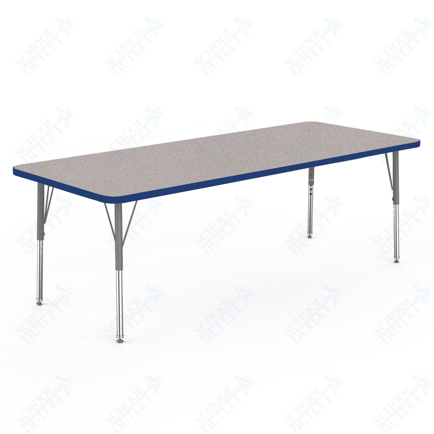 Marco MG2200 Series Rectangle Preschool Table 30" x 72" Adjustable Height 16" - 24" (MG2238 - MA) - SchoolOutlet