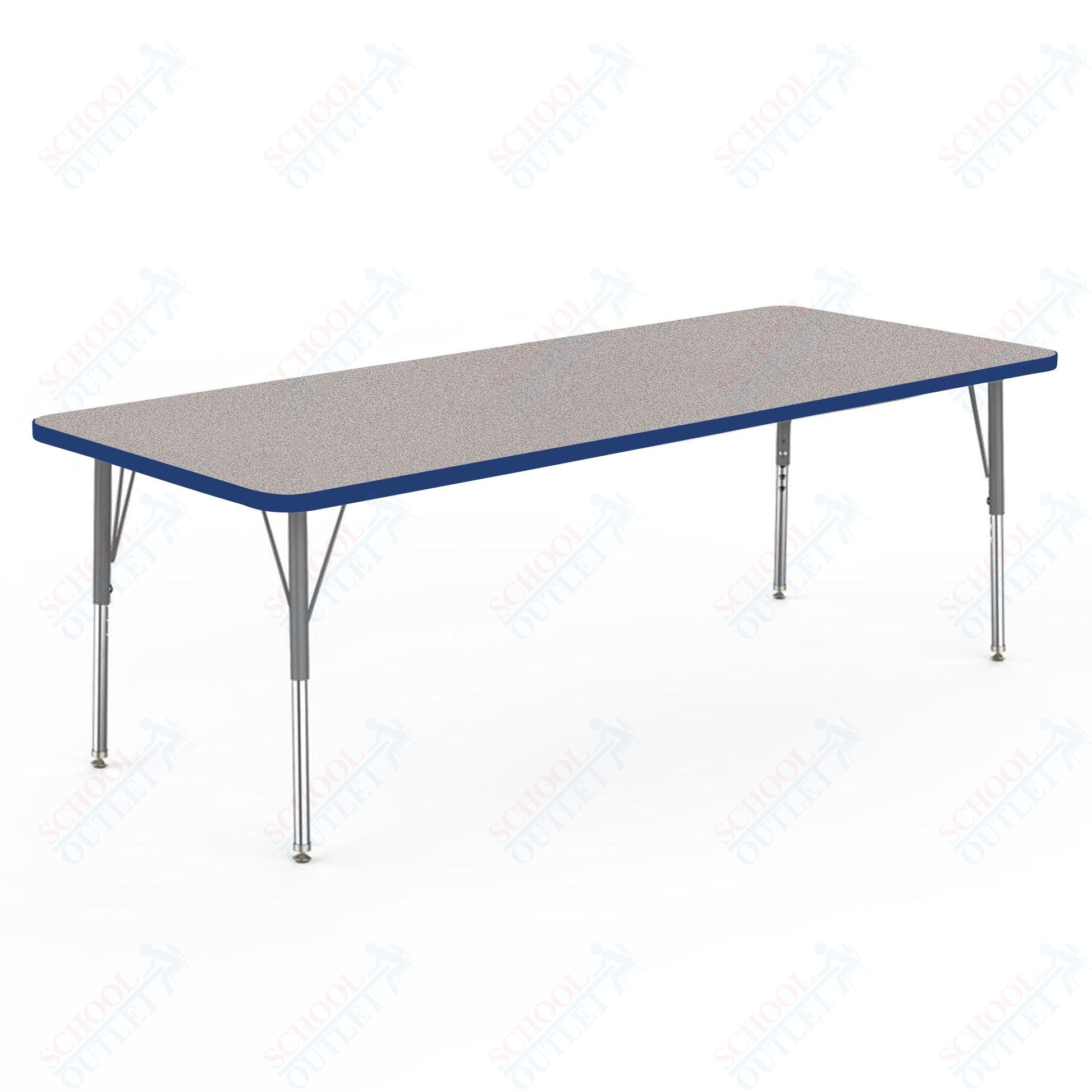 Marco MG2200 Series Rectangle Preschool Table 30" x 72" Adjustable Height 16" - 24" (MG2238 - MA) - SchoolOutlet