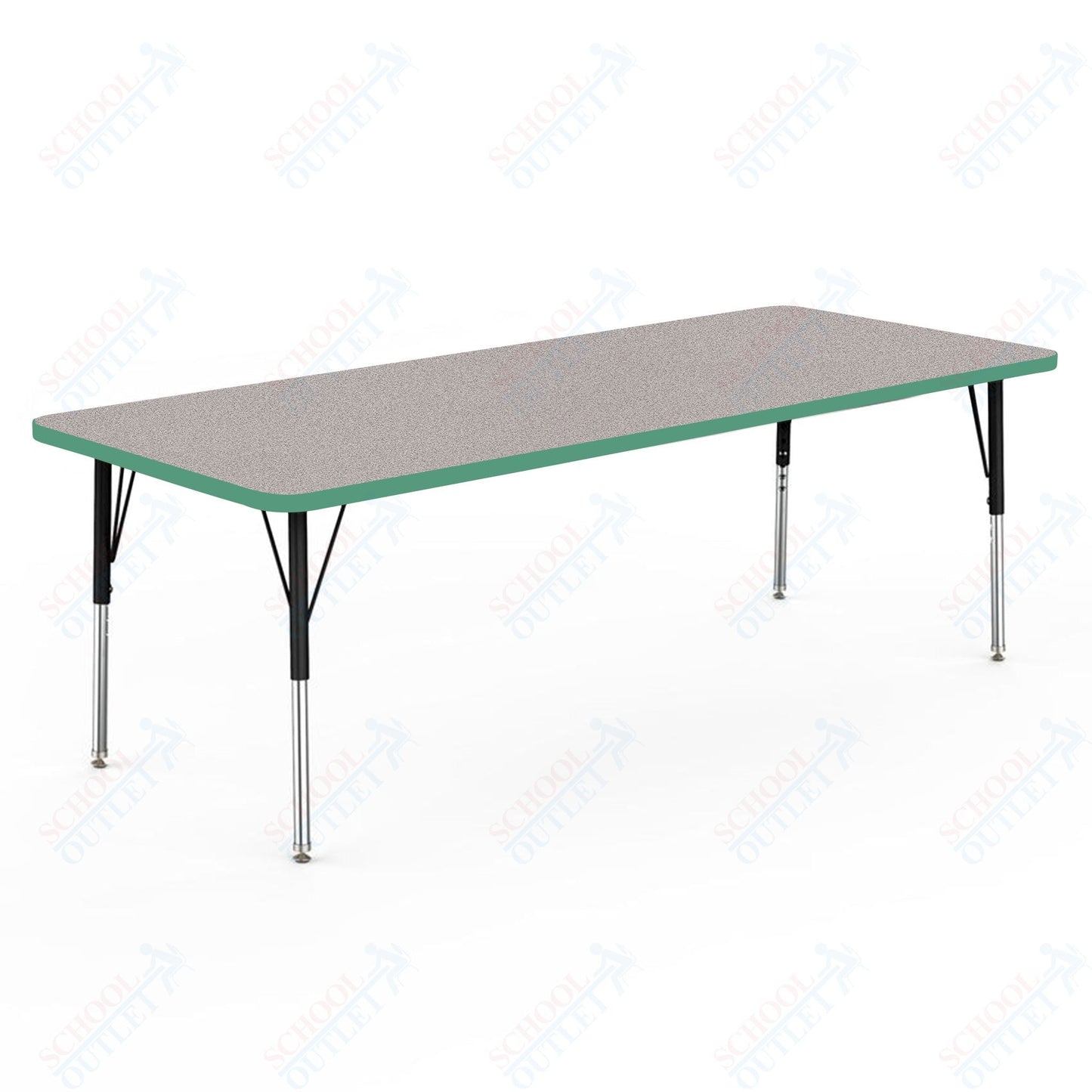 Marco MG2200 Series Rectangle Preschool Table 30" x 72" Adjustable Height 16" - 24" (MG2238 - MA) - SchoolOutlet