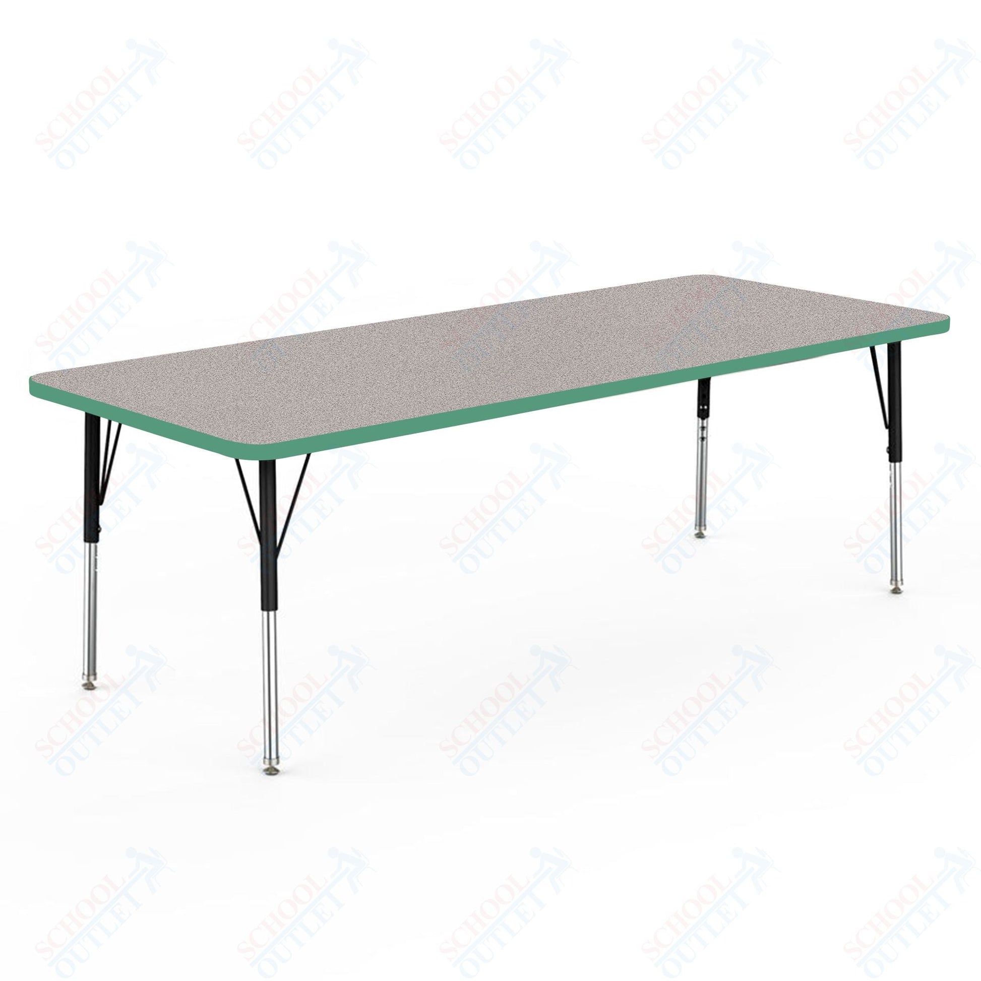 Marco MG2200 Series Rectangle Preschool Table 30" x 72" Adjustable Height 16" - 24" (MG2238 - MA) - SchoolOutlet