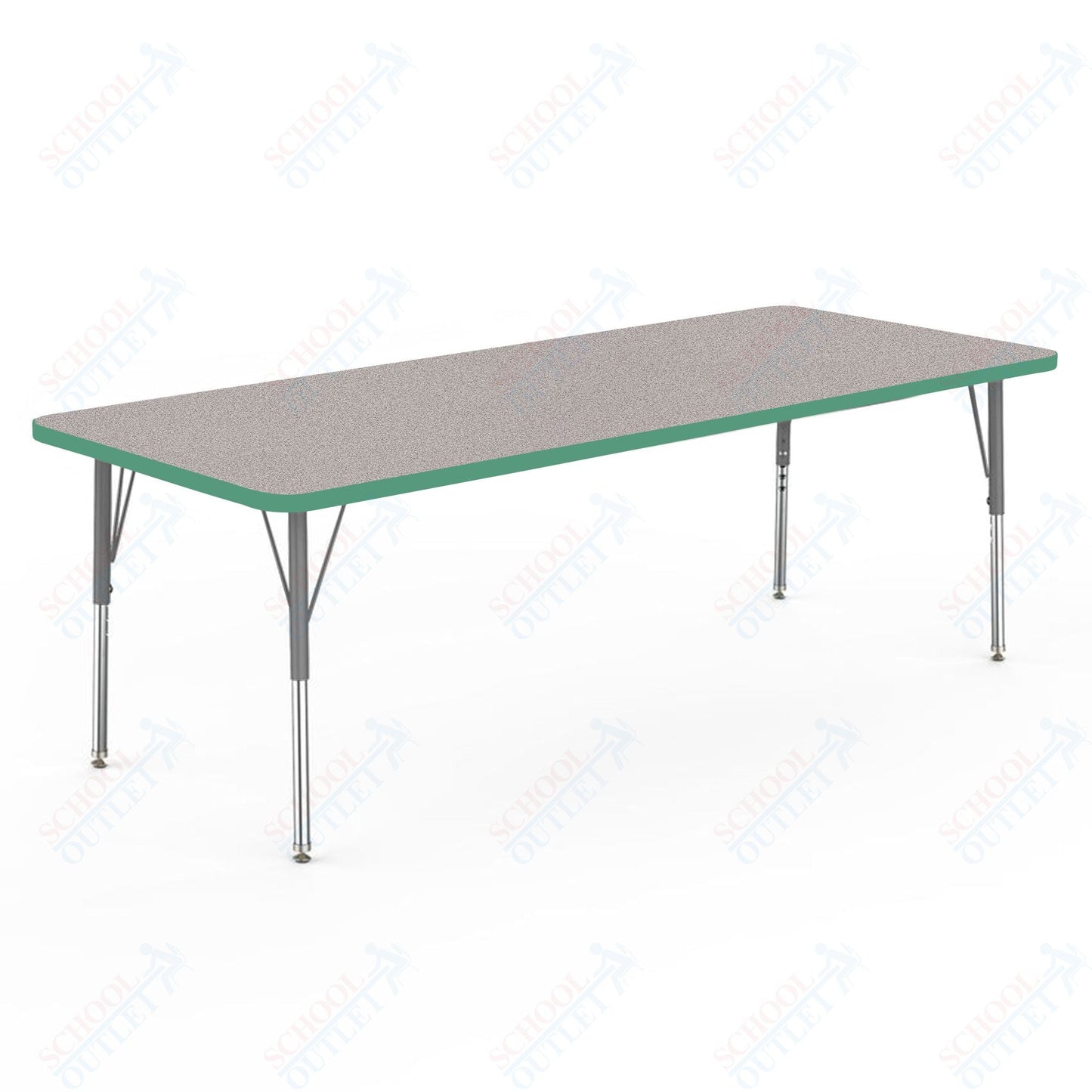 Marco MG2200 Series Rectangle Preschool Table 30" x 72" Adjustable Height 16" - 24" (MG2238 - MA) - SchoolOutlet