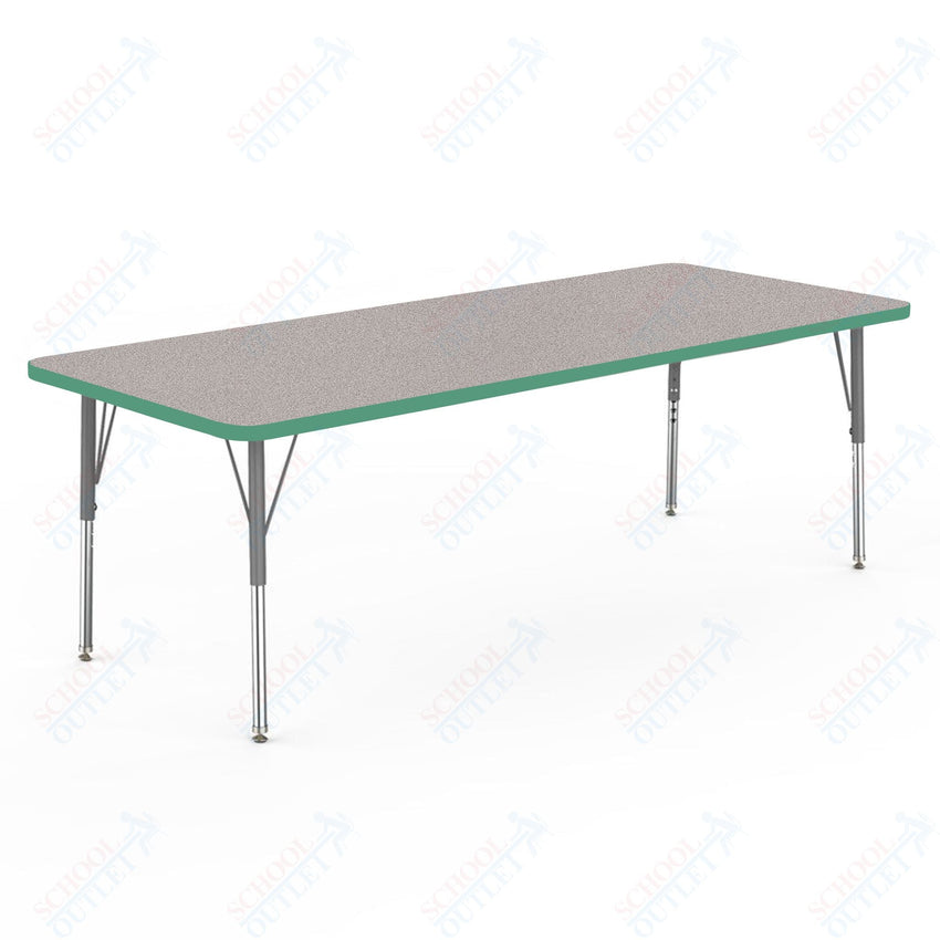 Marco MG2200 Series Rectangle Preschool Table 30" x 72" Adjustable Height 16" - 24" (MG2238 - MA) - SchoolOutlet