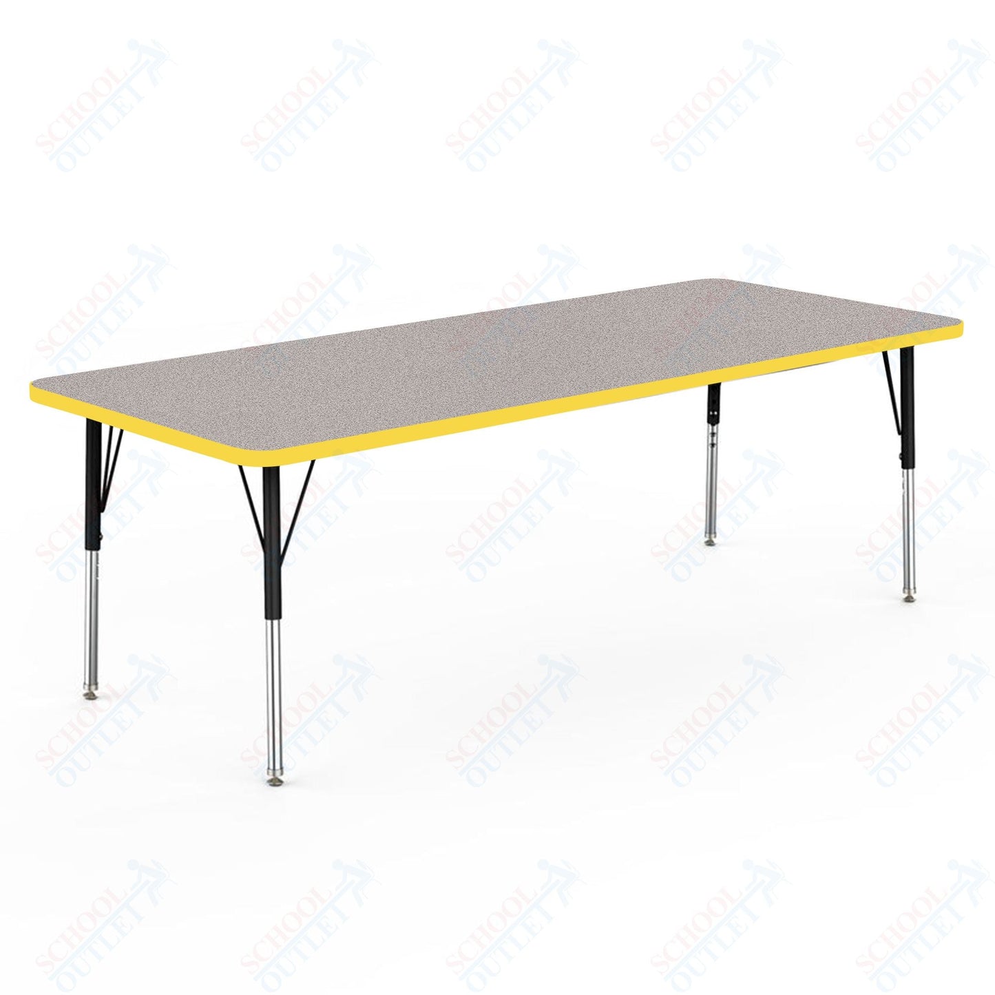 Marco MG2200 Series Rectangle Preschool Table 30" x 72" Adjustable Height 16" - 24" (MG2238 - MA) - SchoolOutlet