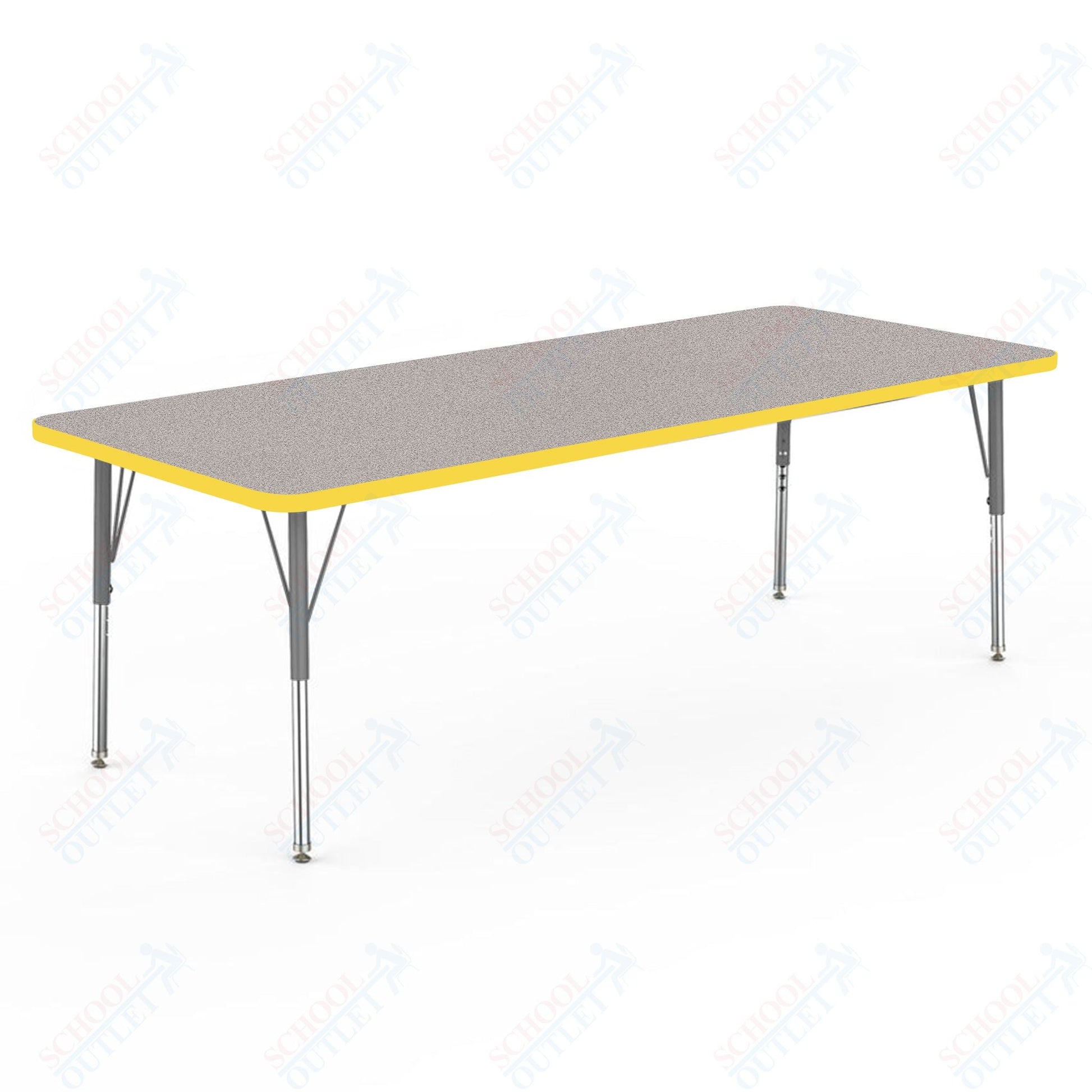 Marco MG2200 Series Rectangle Preschool Table 30" x 72" Adjustable Height 16" - 24" (MG2238 - MA) - SchoolOutlet
